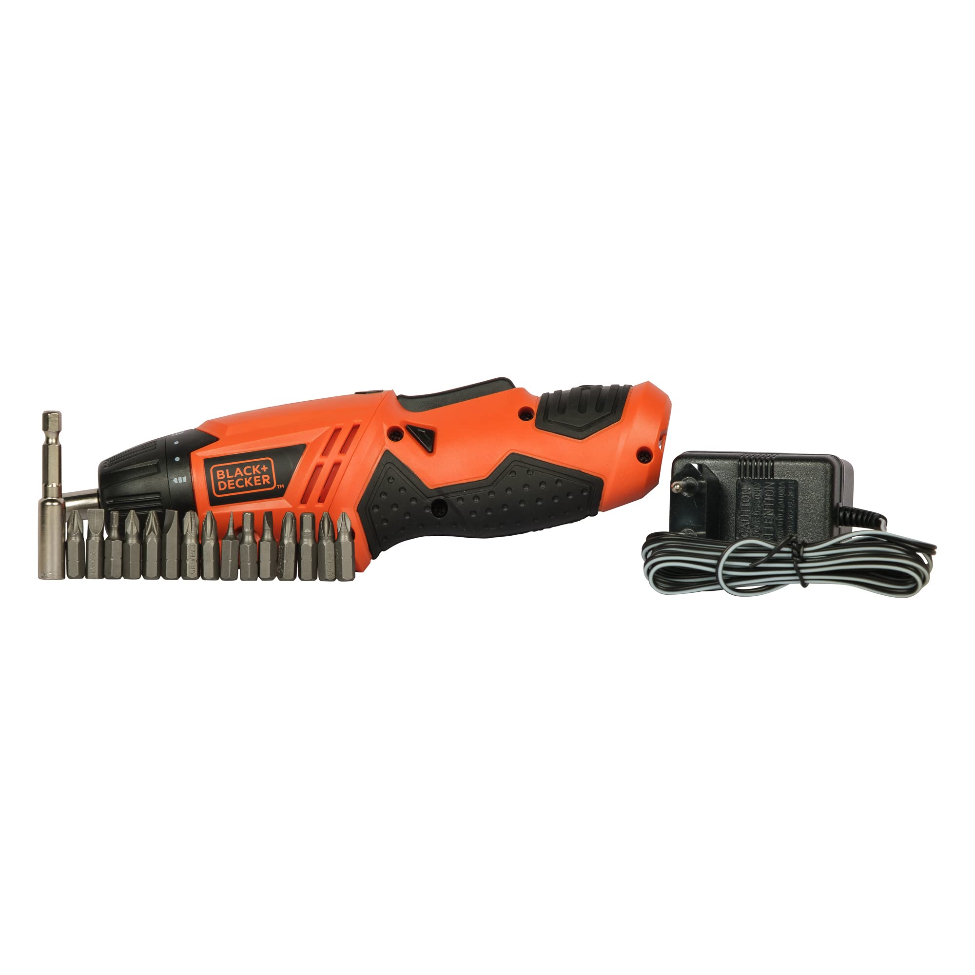 BLACK+DECKER KC4815 4.8V 200 RPM Cordless Screwdriver Set Ni-Cd (Nickel-Cadmium) with LED Worklight, 15-pieces Screw Bits Set & Adjustable Torque for Home & DIY Use, 1 Year Warranty, ORANGE & BLACK – view 5