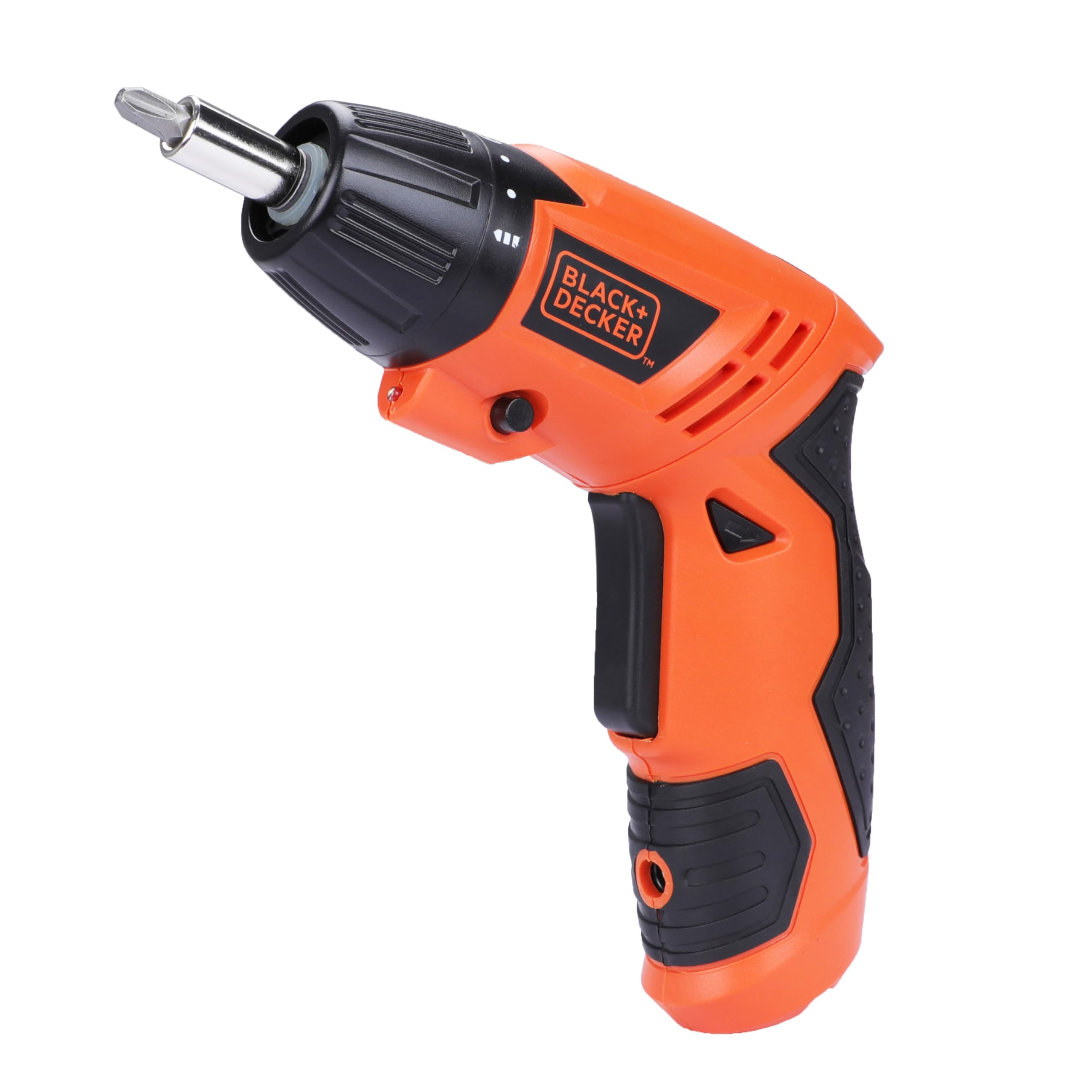 BLACK+DECKER KC4815 4.8V 200 RPM Cordless Screwdriver Set Ni-Cd (Nickel-Cadmium) with LED Worklight, 15-pieces Screw Bits Set & Adjustable Torque for Home & DIY Use, 1 Year Warranty, ORANGE & BLACK – view 9