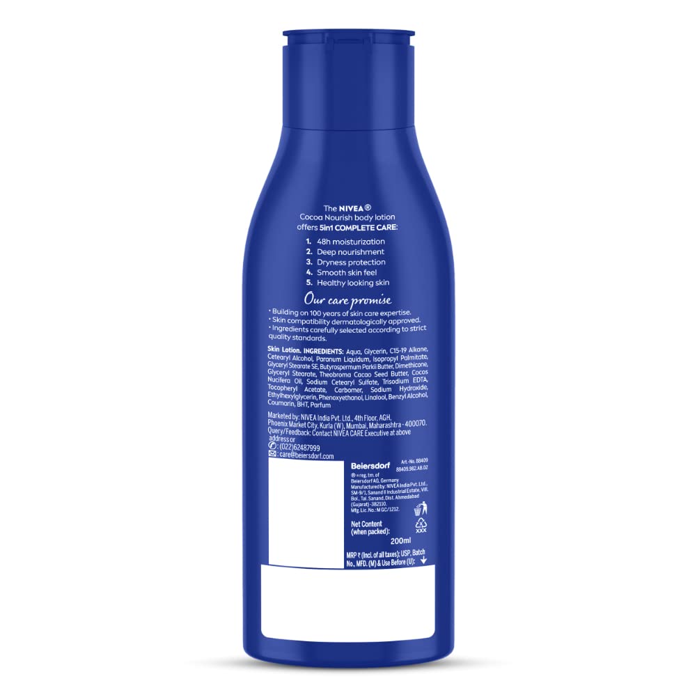 NIVEA Cocoa Nourish 200ml Body Lotion with Deep Moisture Serum – view 7