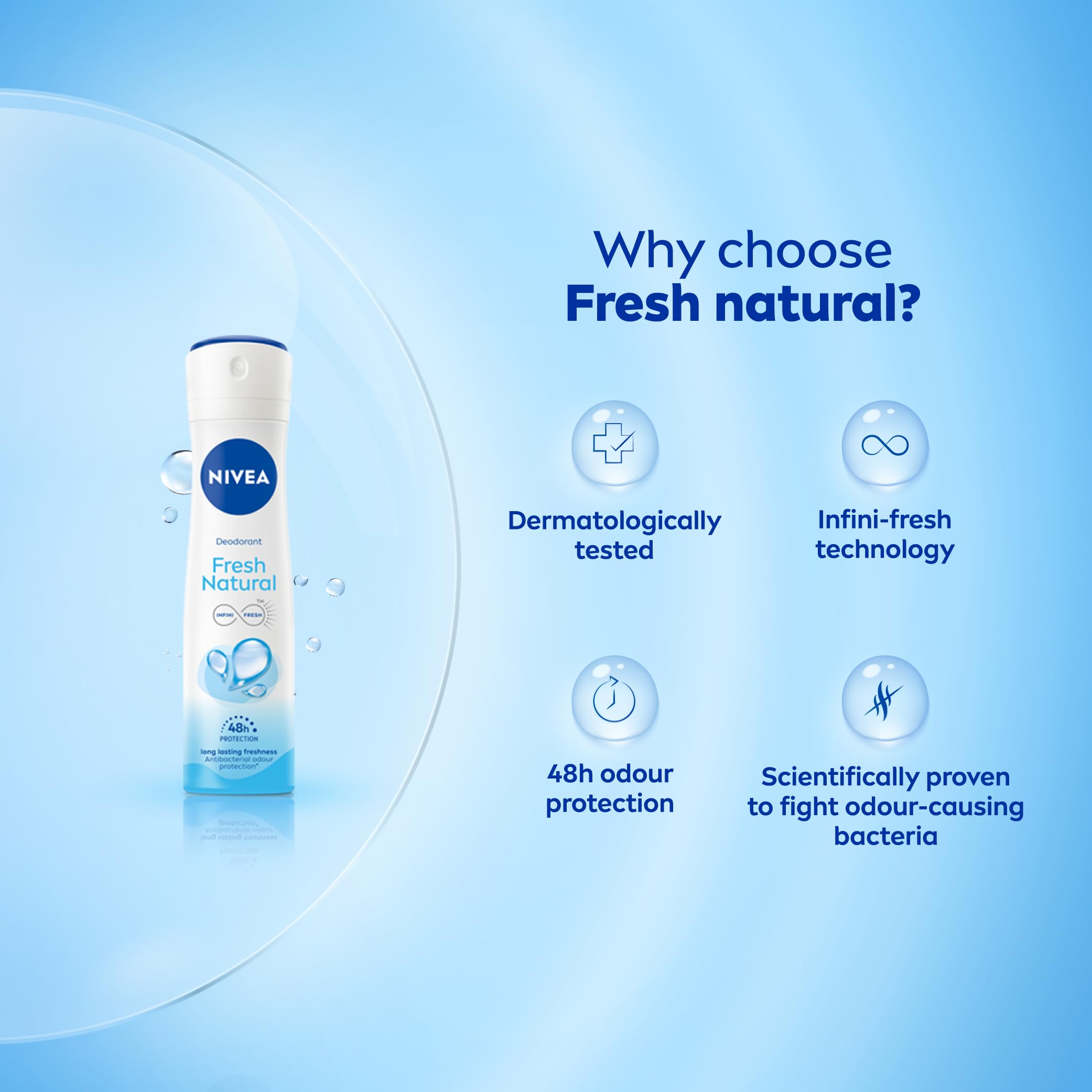 NIVEA Women Fresh Natural Deodorant, 150ml – view 3