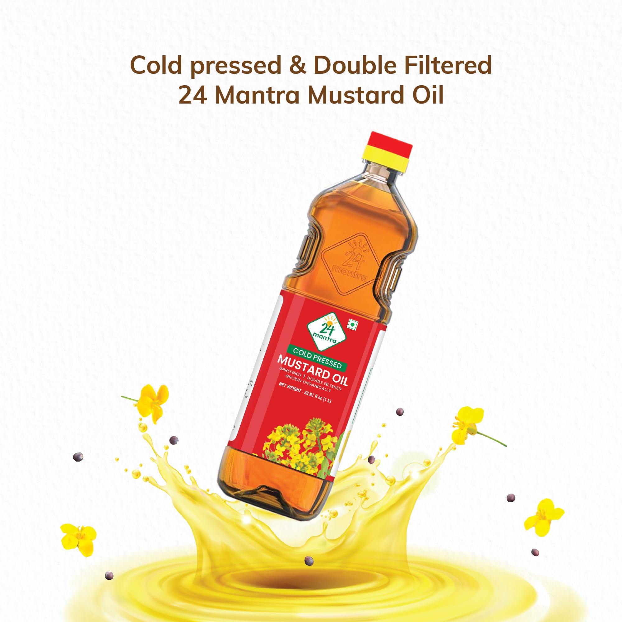 24 Mantra Unrefined Mustard Oil/Sarson Oil/Avanune - 1 L – view 3