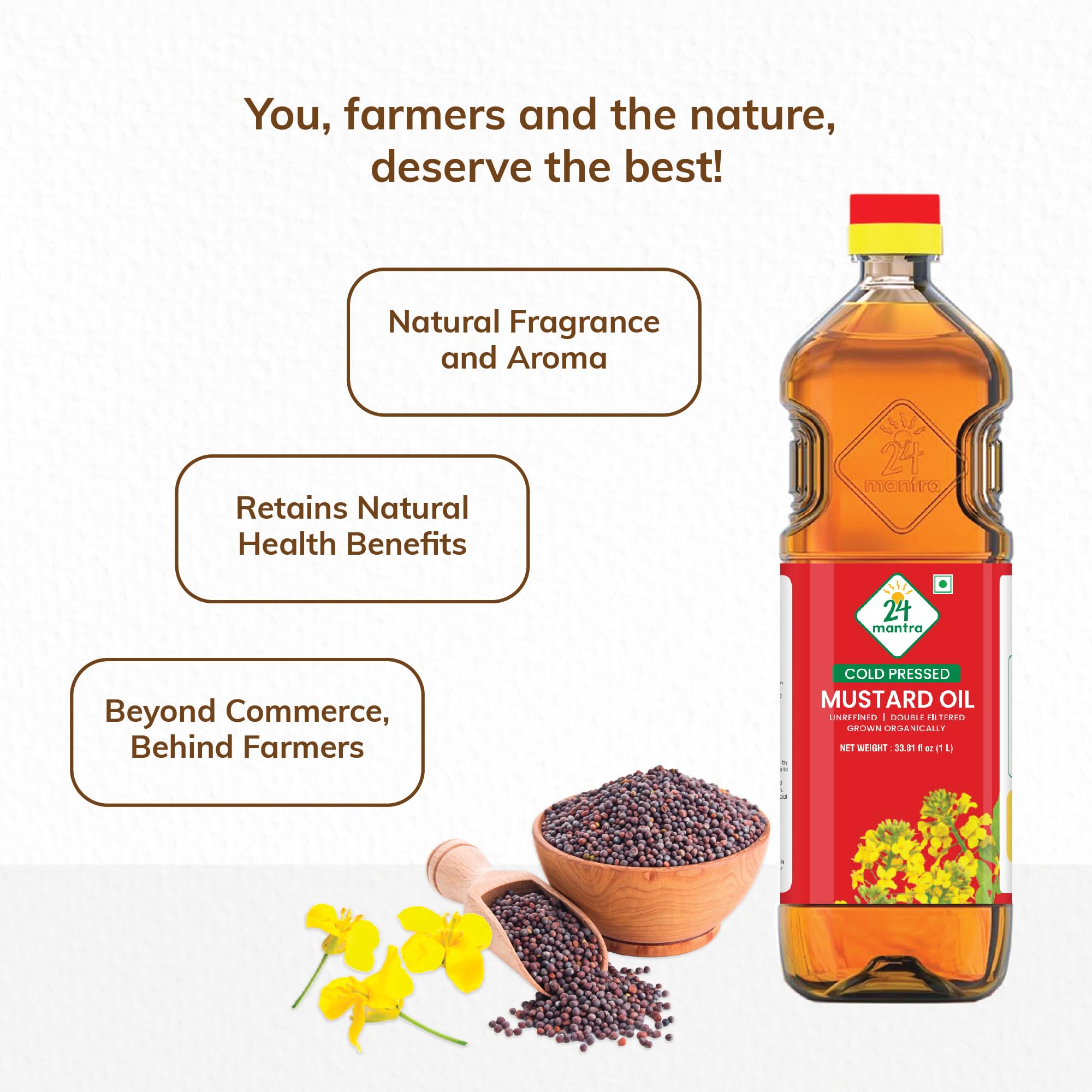 24 Mantra Unrefined Mustard Oil/Sarson Oil/Avanune - 1 L – view 6