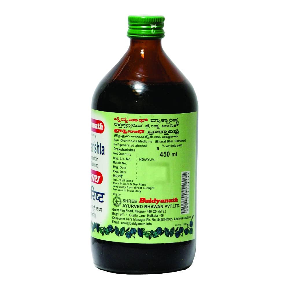 Baidyanath Draksharishta 450 Ml. syrup, Pack of 1, Multicolour – view 4