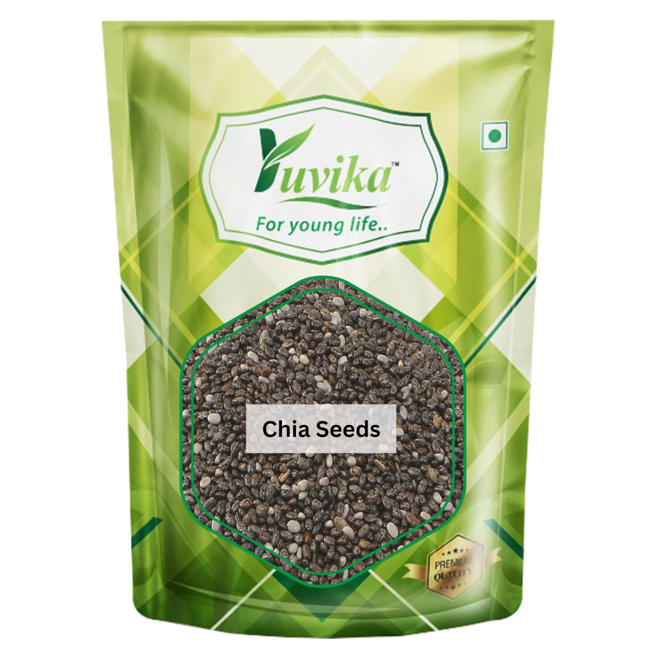 YUVIKA Chia Seeds - Omega 3 - Gluten Free - Salvia Hispanica 400 Grams