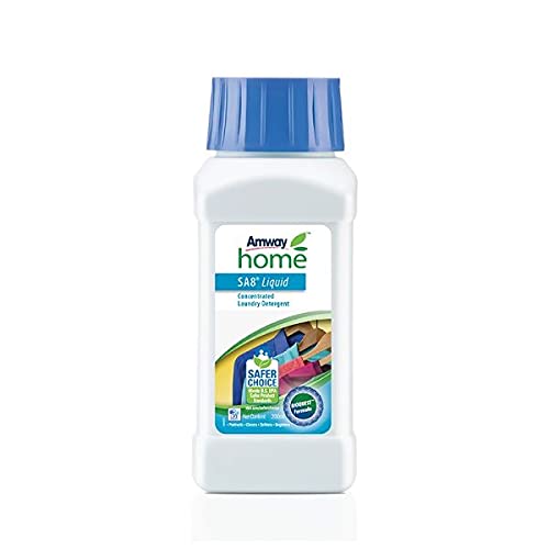 Front view of Amway SA8 liquid laundry detergent bottle
