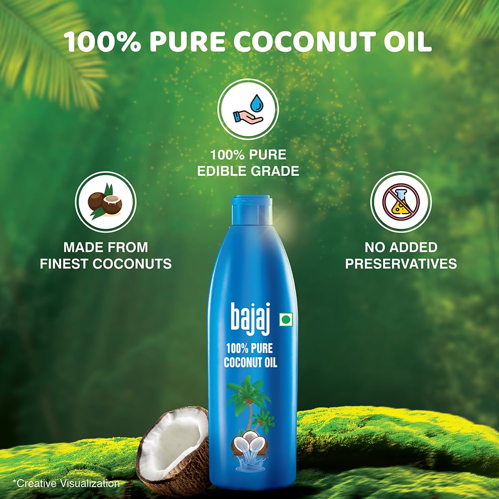Bajaj 100% Pure Coconut Oil 600ml – view 3