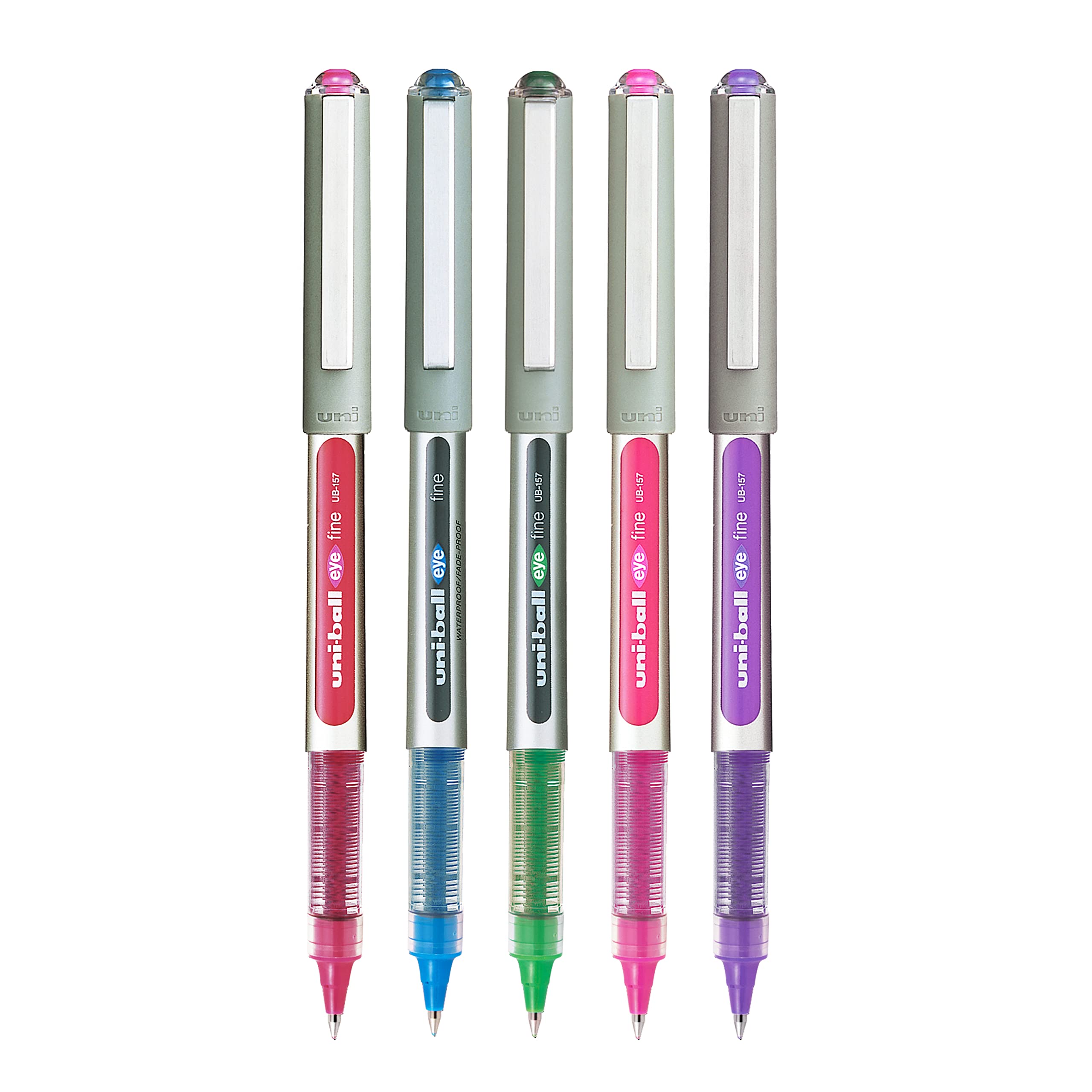 Multicolor uni-ball Eye UB157 0.7 mm capped pens set