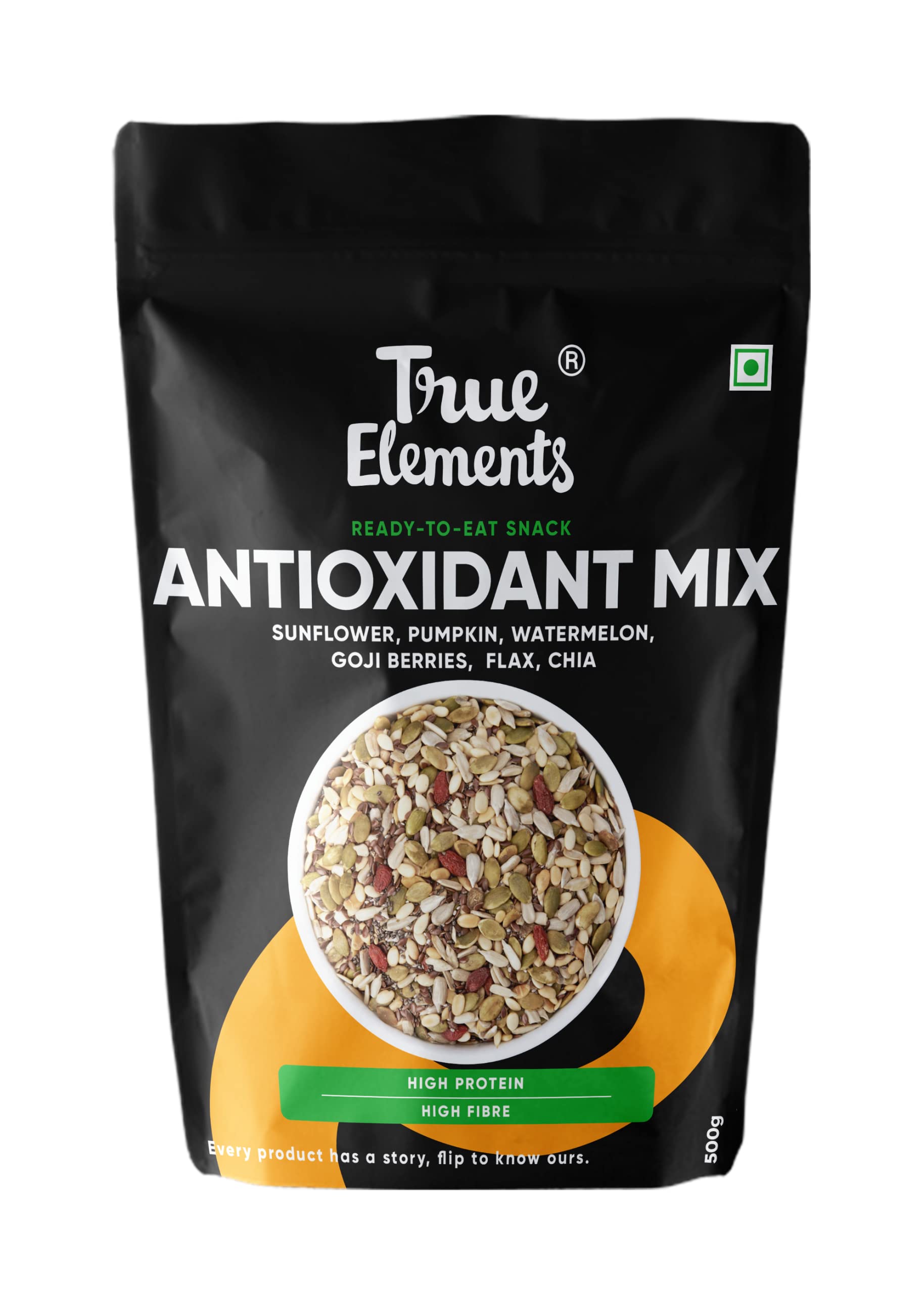 True Elements Antioxidant Mix 500g | Power Blend of Nuts & Seeds | High Antioxidants, Protein & Fibre | Clean & Healthy Snack