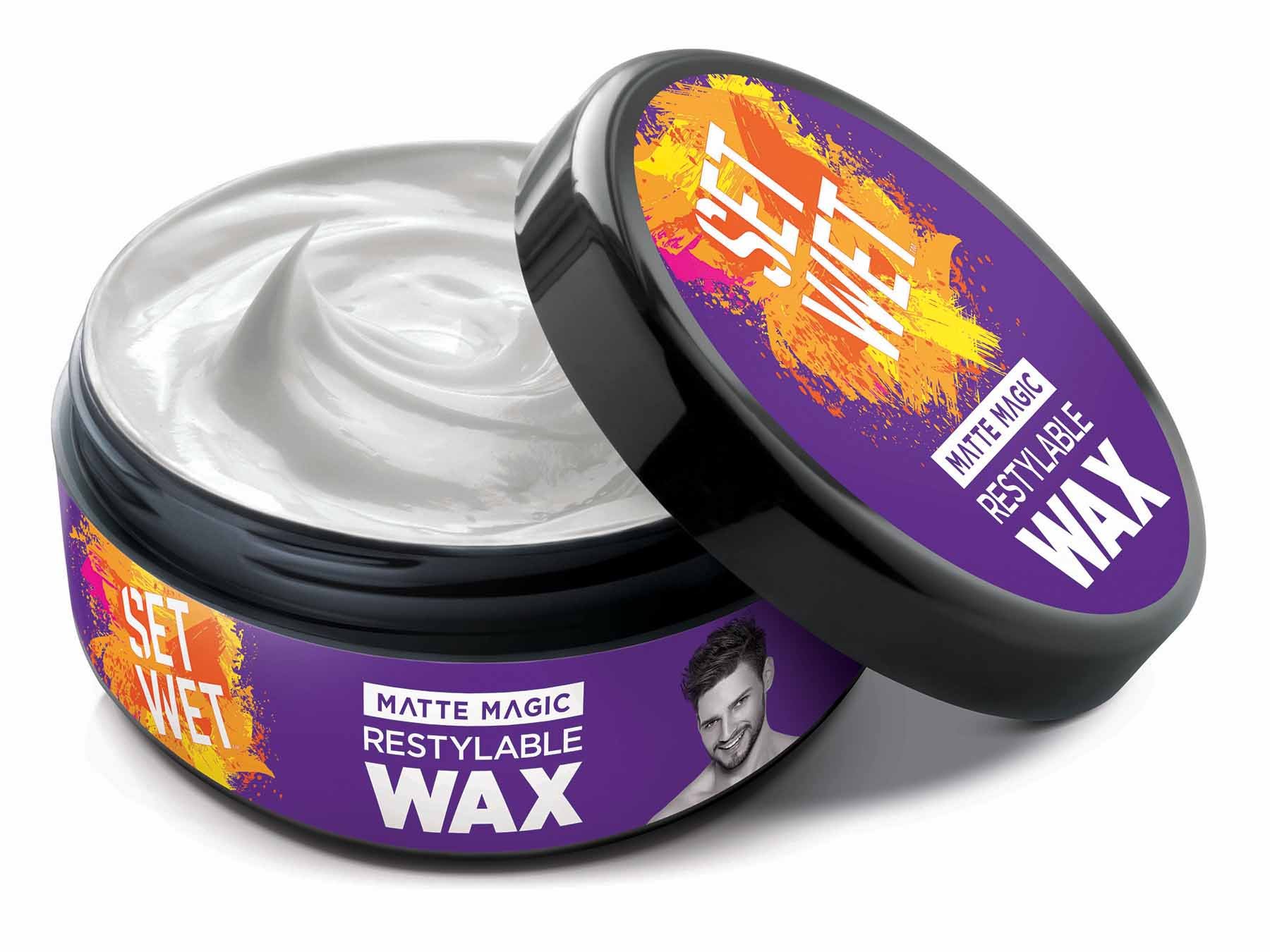 Set Wet styling matte hair wax 25g jar packaging