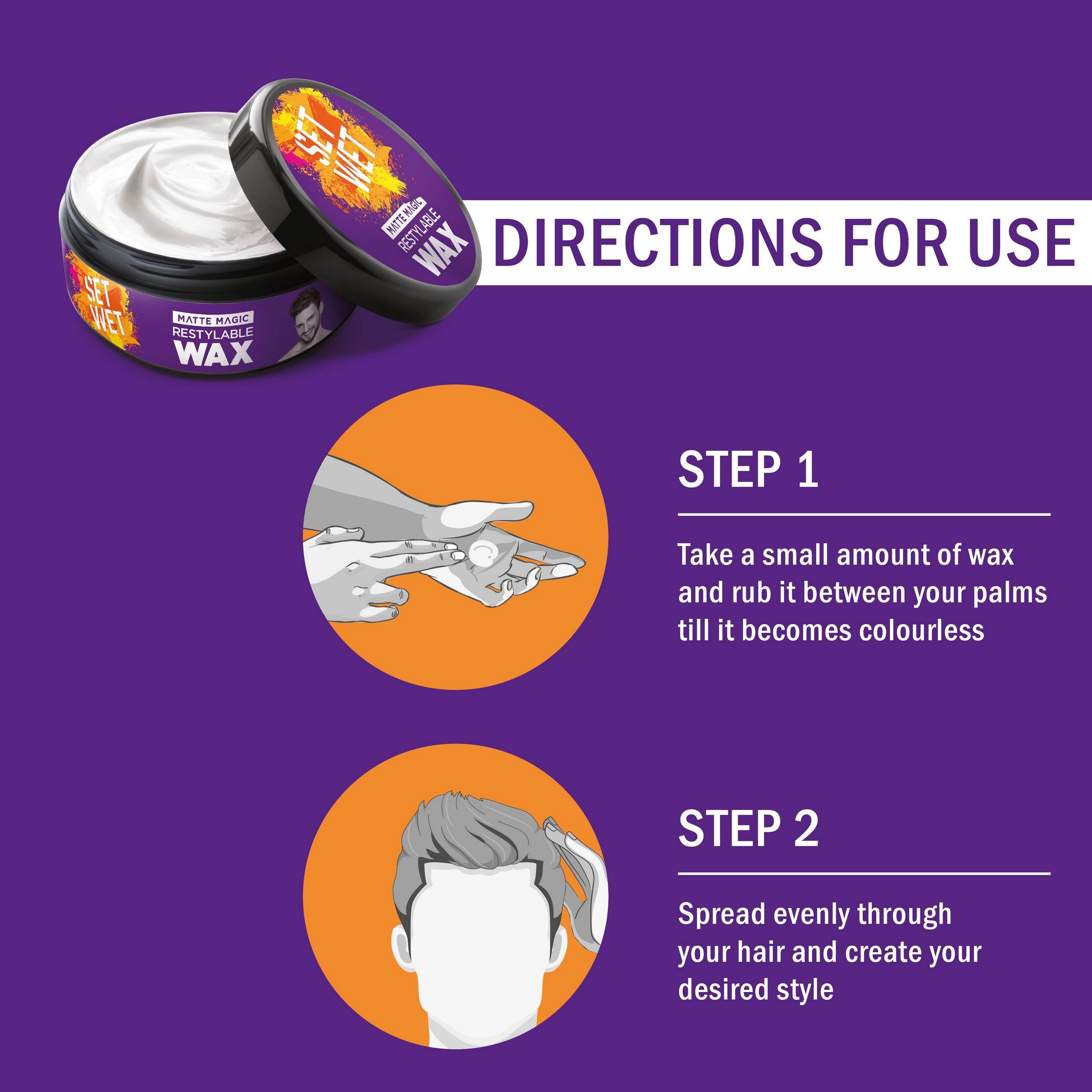 Set Wet Styling Matte Hair Wax 25g – view 3