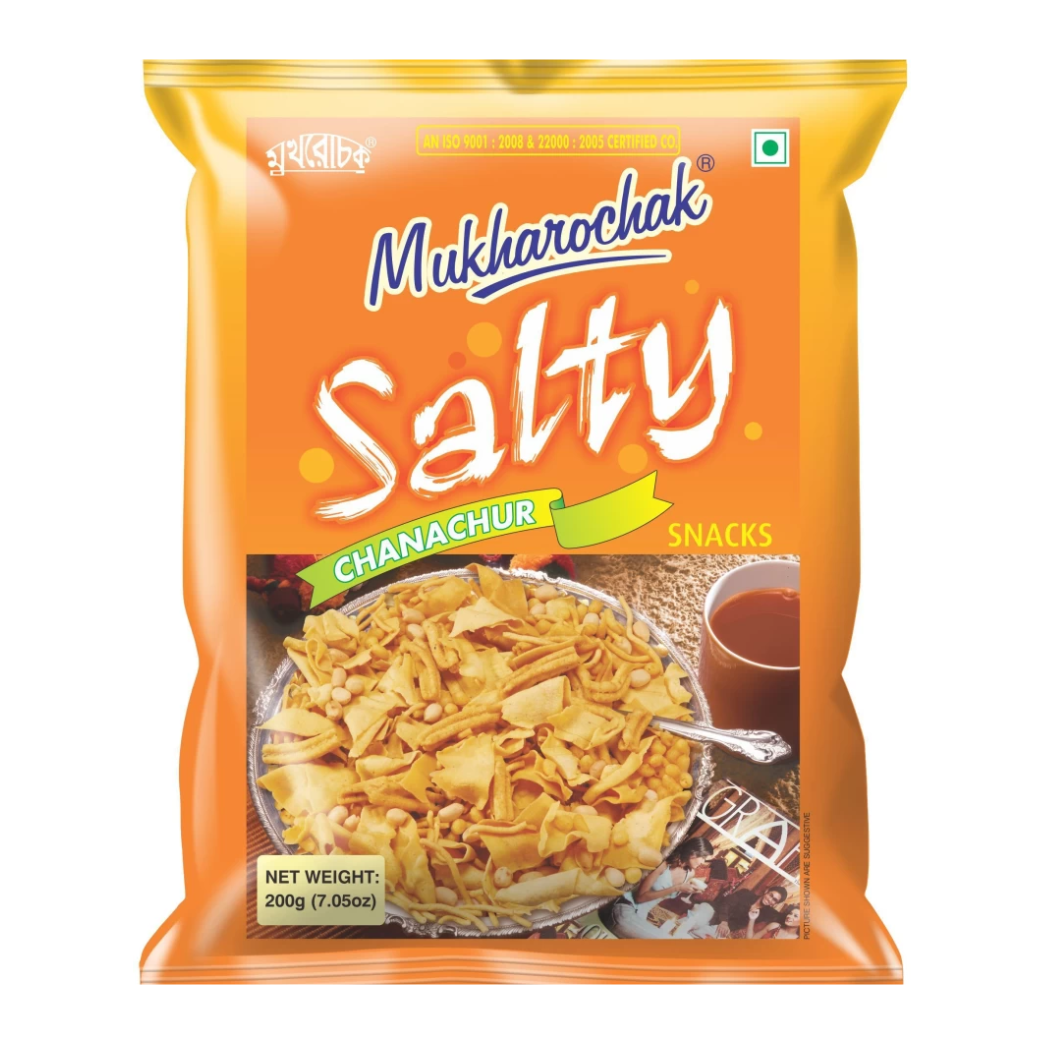 Mukharochak salty chanachur 200g pouch for tea-time snacking