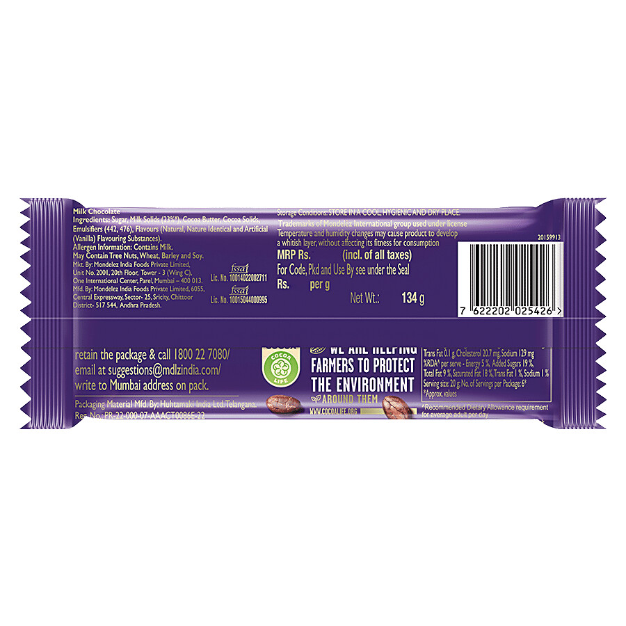 Cadbury Dairy Milk Chocolate Bar 134 g Family Pack – view 3