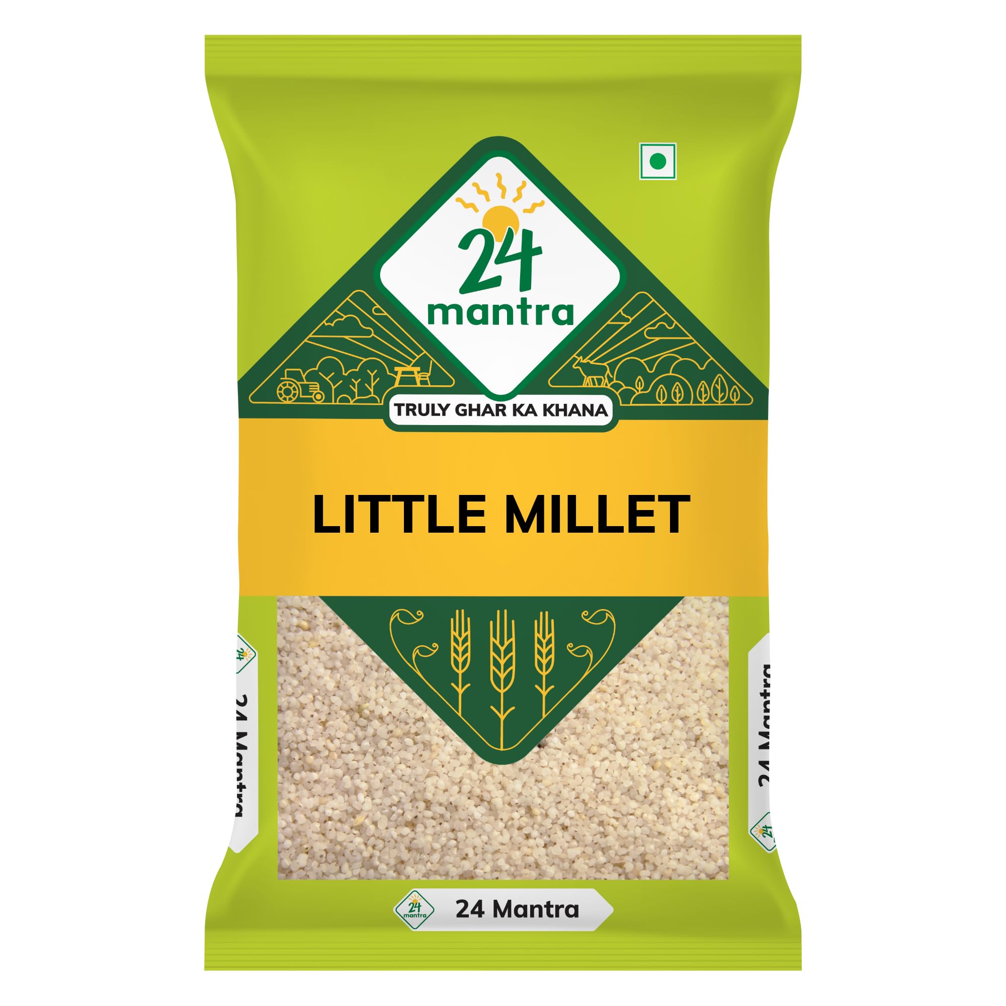 24 Mantra Little Millet - 500gms | Pack of 1 | 100% Organic | Chemical Free & Pesticides Free | Gluten-Free