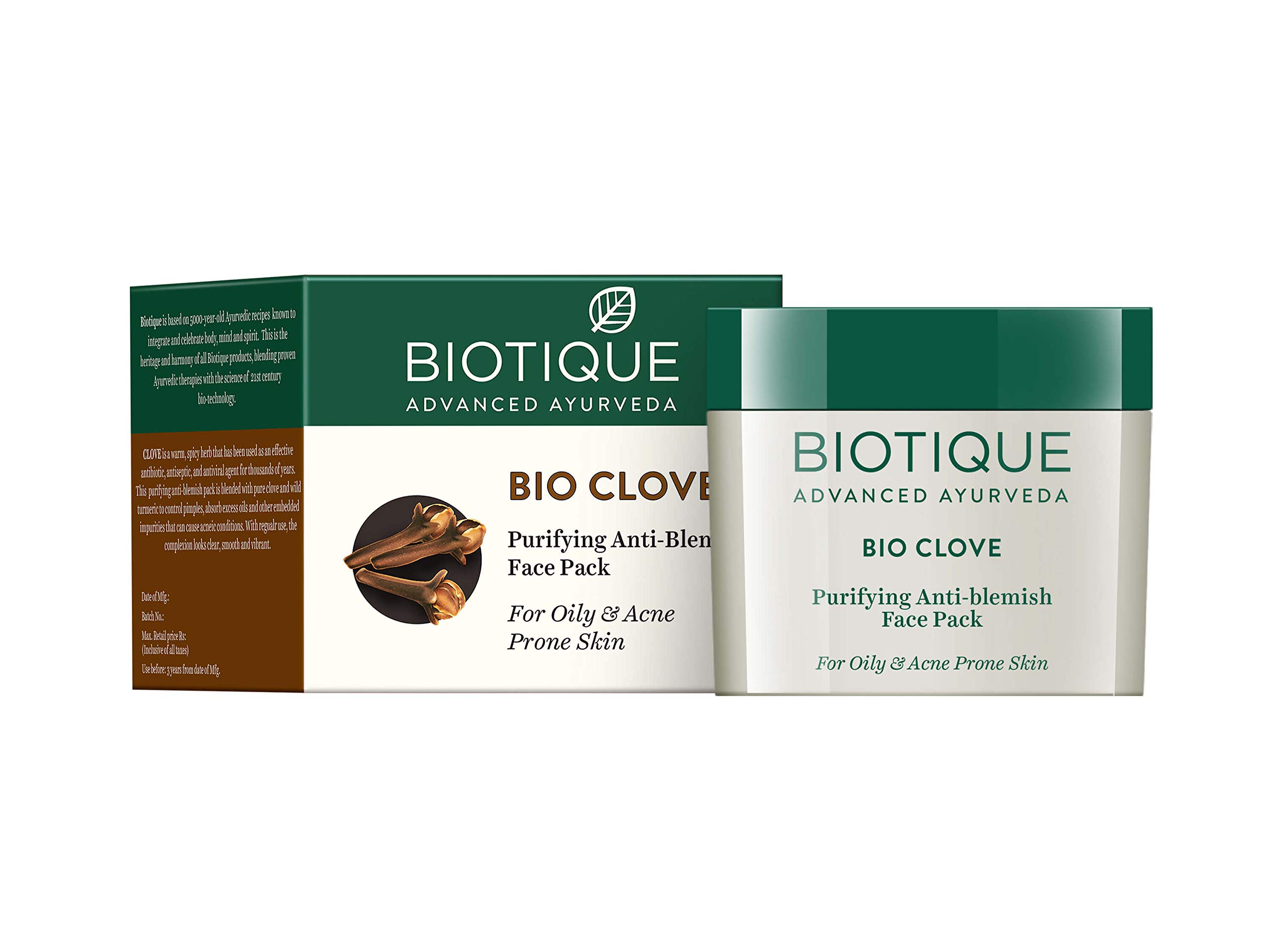 Biotique Clove Oil Control Anti Blemish Face Pack, 75gm – view 3
