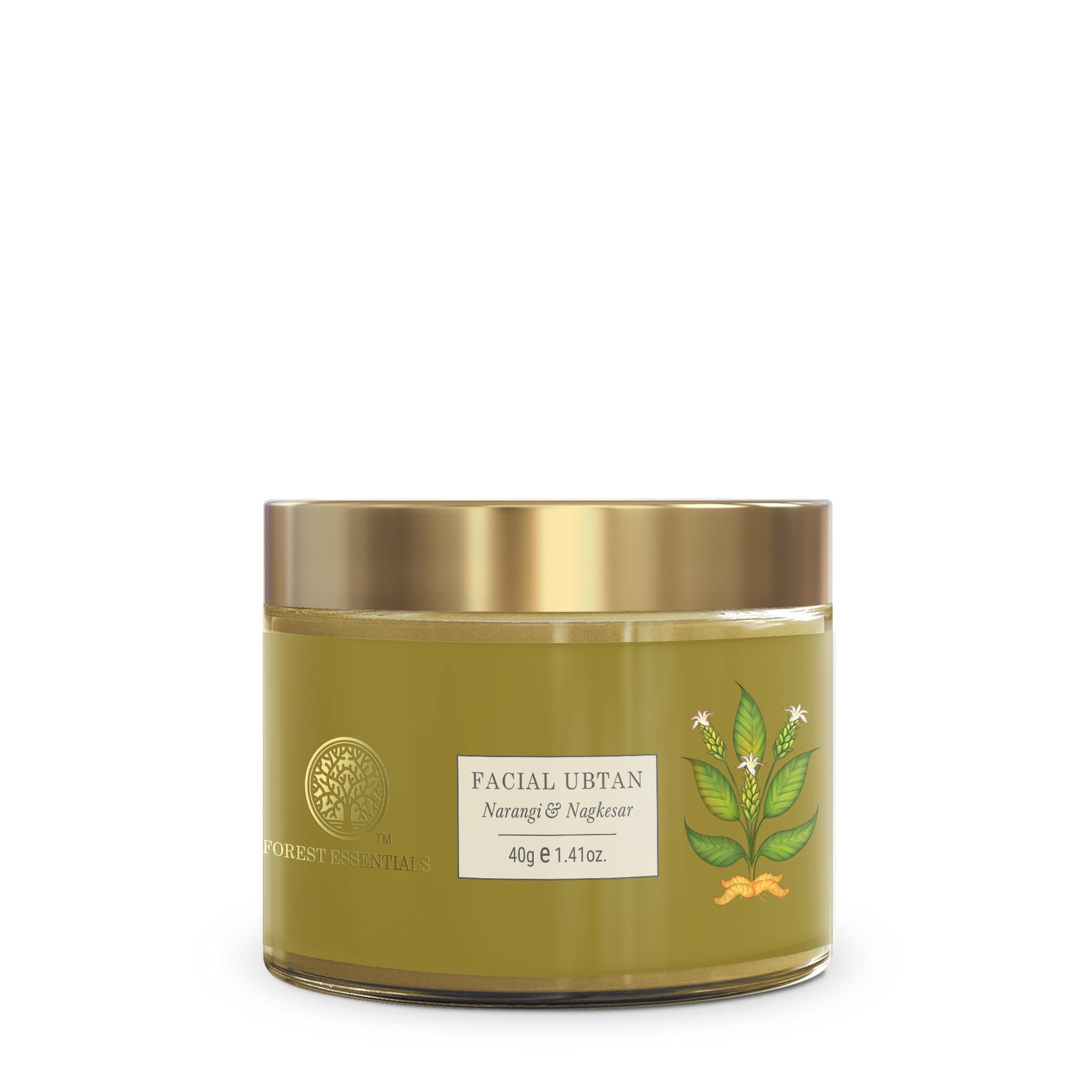 Open jar of orange-scented Ayurvedic facial ubtan paste