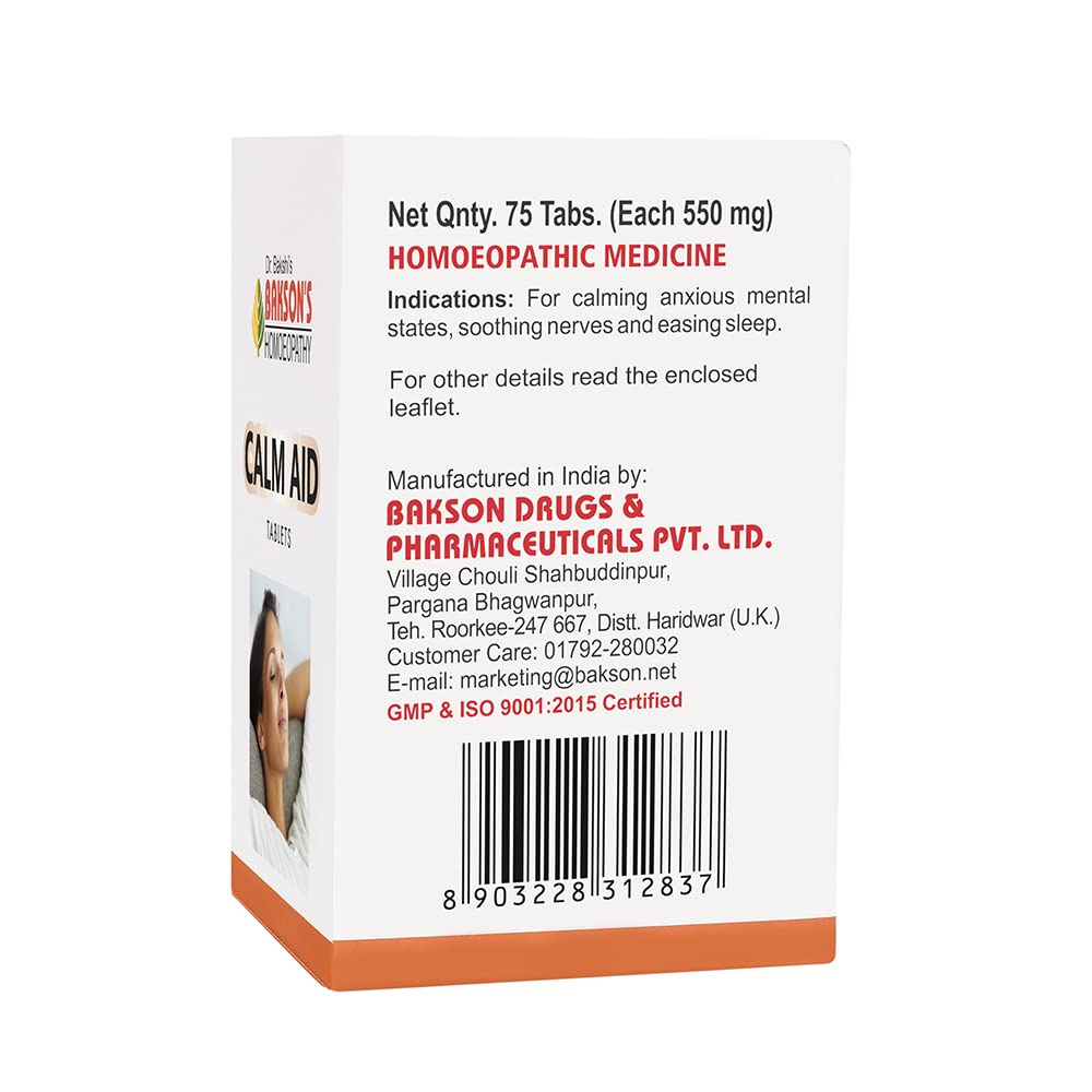 Dr. Bakshi's BAKSON'S HOMOEOPATHY CALM AID TABLET -75TABS – view 2