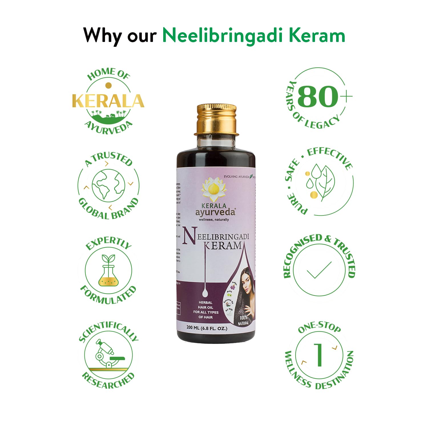 Kerala Ayurveda Neelibringadi Keram 200 ml – view 6