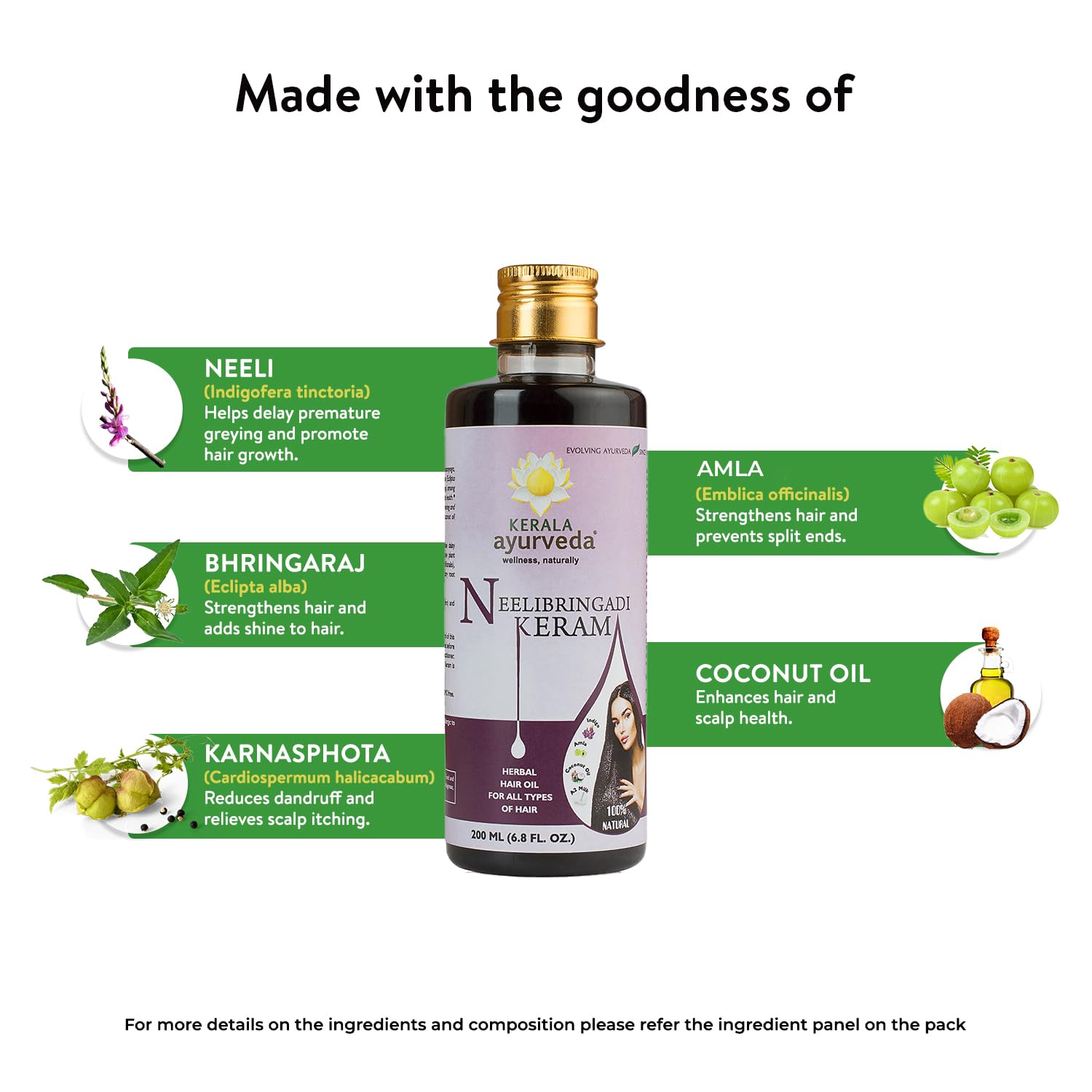 Kerala Ayurveda Neelibringadi Keram 200 ml – view 7
