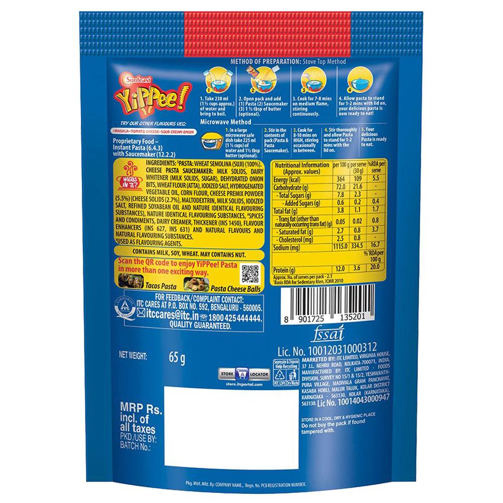 Sunfeast Yippee Cheese Pasta Treat 65 G – view 2