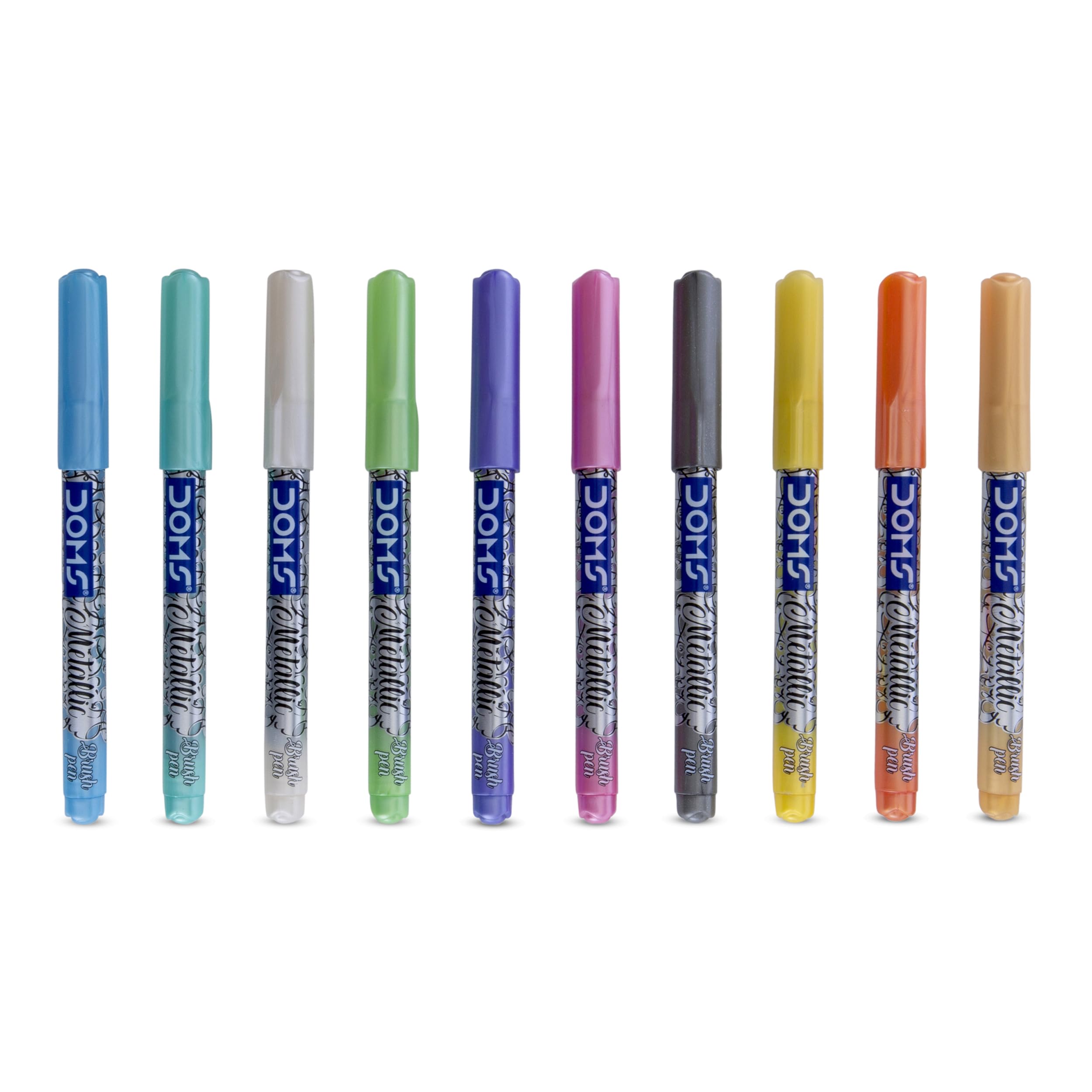 DOMS Metallist Series Metallic Brush Pen (10 Assorted Shades) – view 3