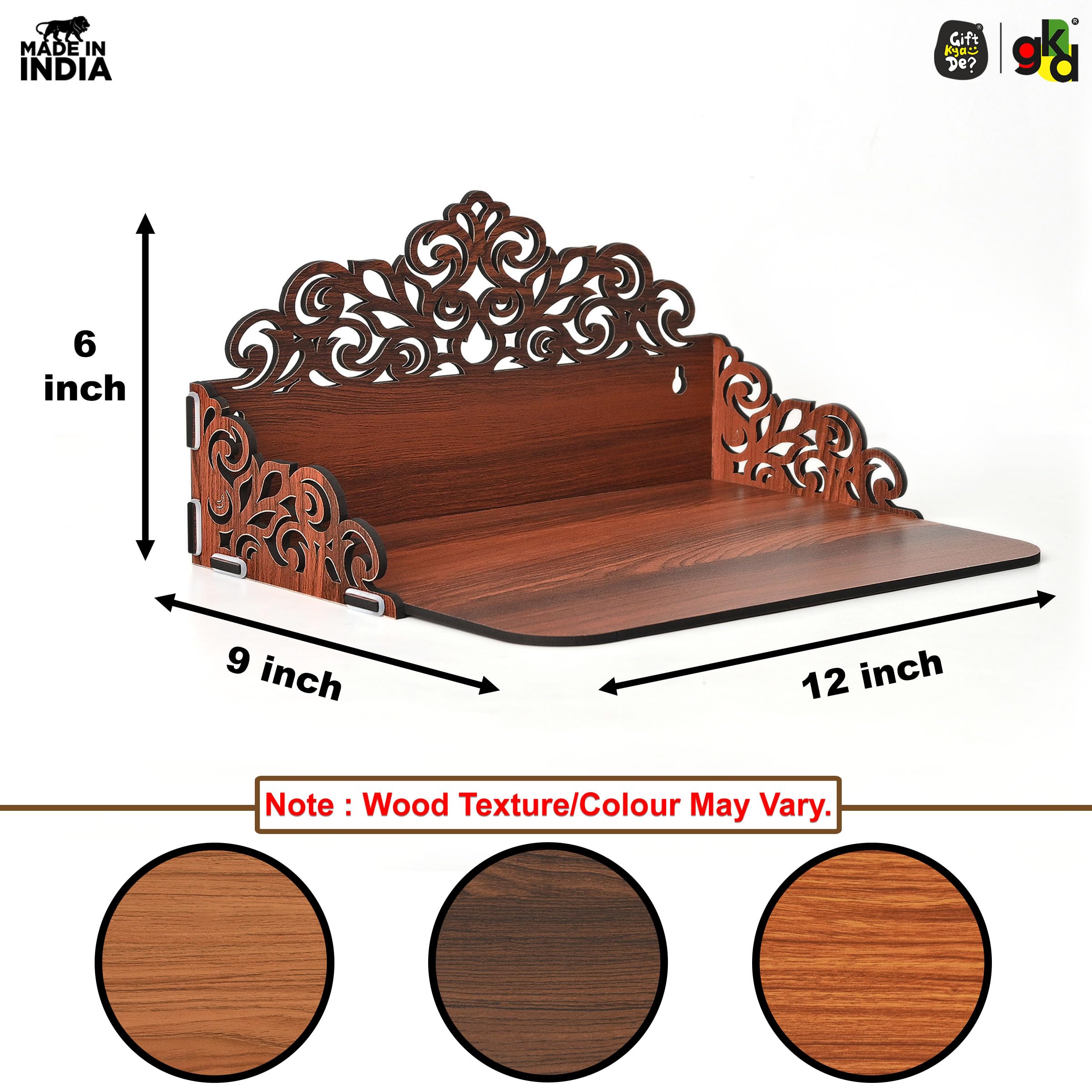 Gift Kya De Wooden Pooja Mandir for Home Wall – view 4