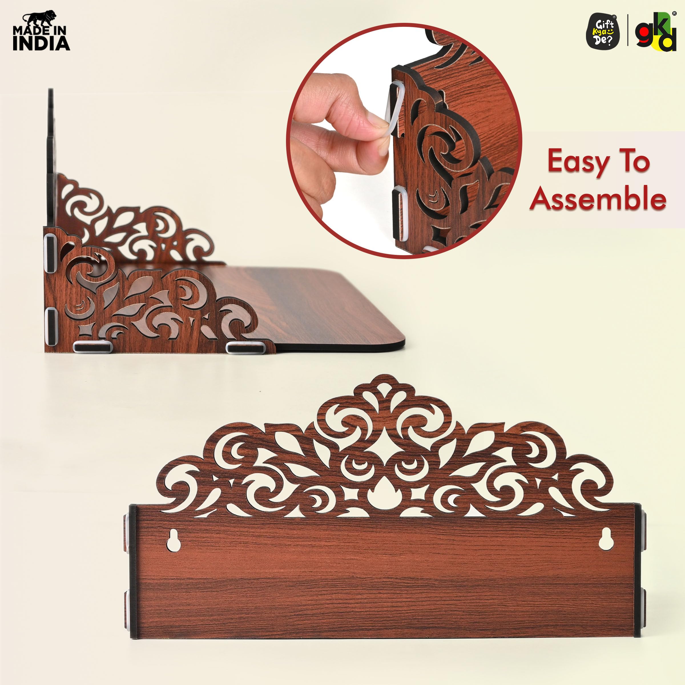Gift Kya De Wooden Pooja Mandir for Home Wall – view 5