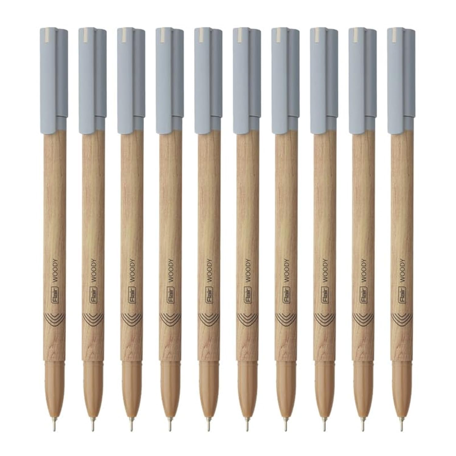 FLAIR Woody 0.7 mm black ink ball pen set