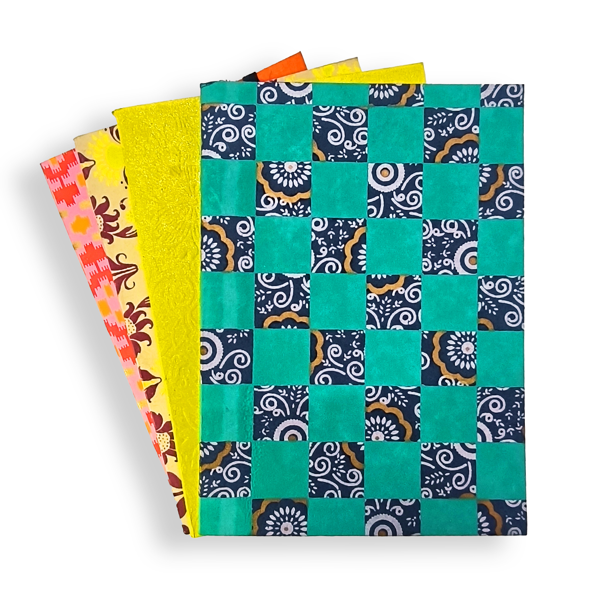 NeuOrigin Handcrafted Notebooks - Artistic Design, Tassels & Bookmark, Premium Paper (41 Pages, 15x21x1 cm) - Portable & Aesthetic Indian Handmade Journals, Pack of 4 – view 3