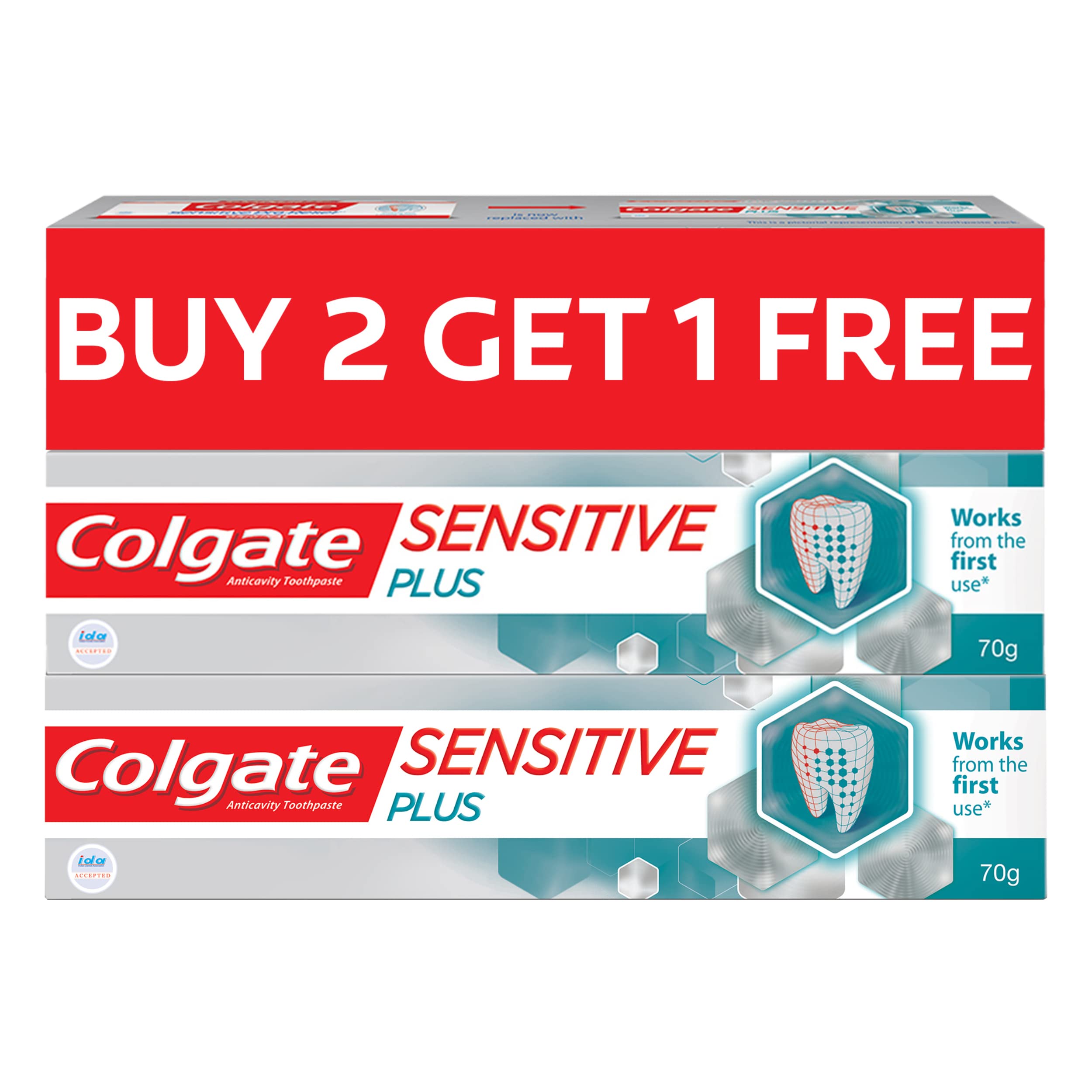 Colgate Sensitive Plus sensitivity relief toothpaste 210 g pack