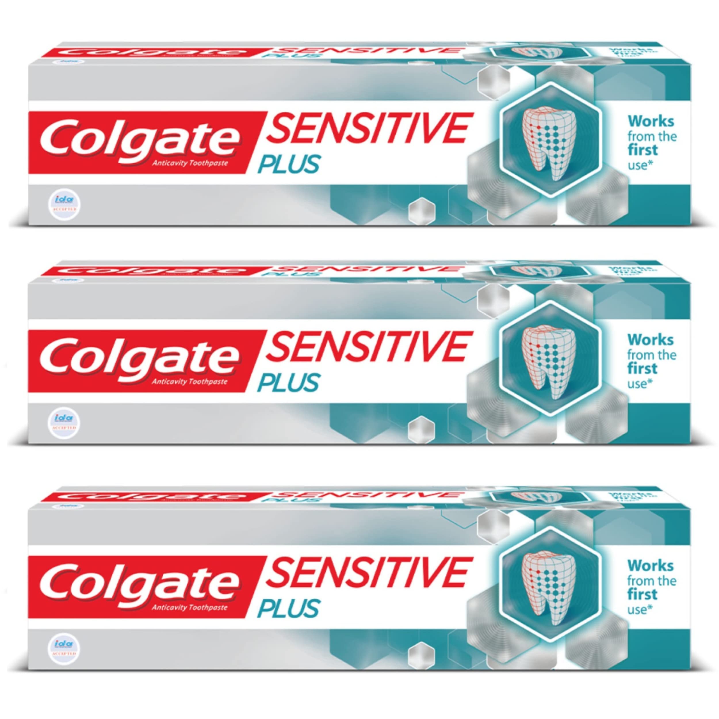 Colgate Sensitive Plus Sensitivity Relief Toothpaste for sensitive teeth, 210g (Buy 2, Get 1 Free) , with Pro Argin formula for Instant Relief from tooth sensitivity – view 2
