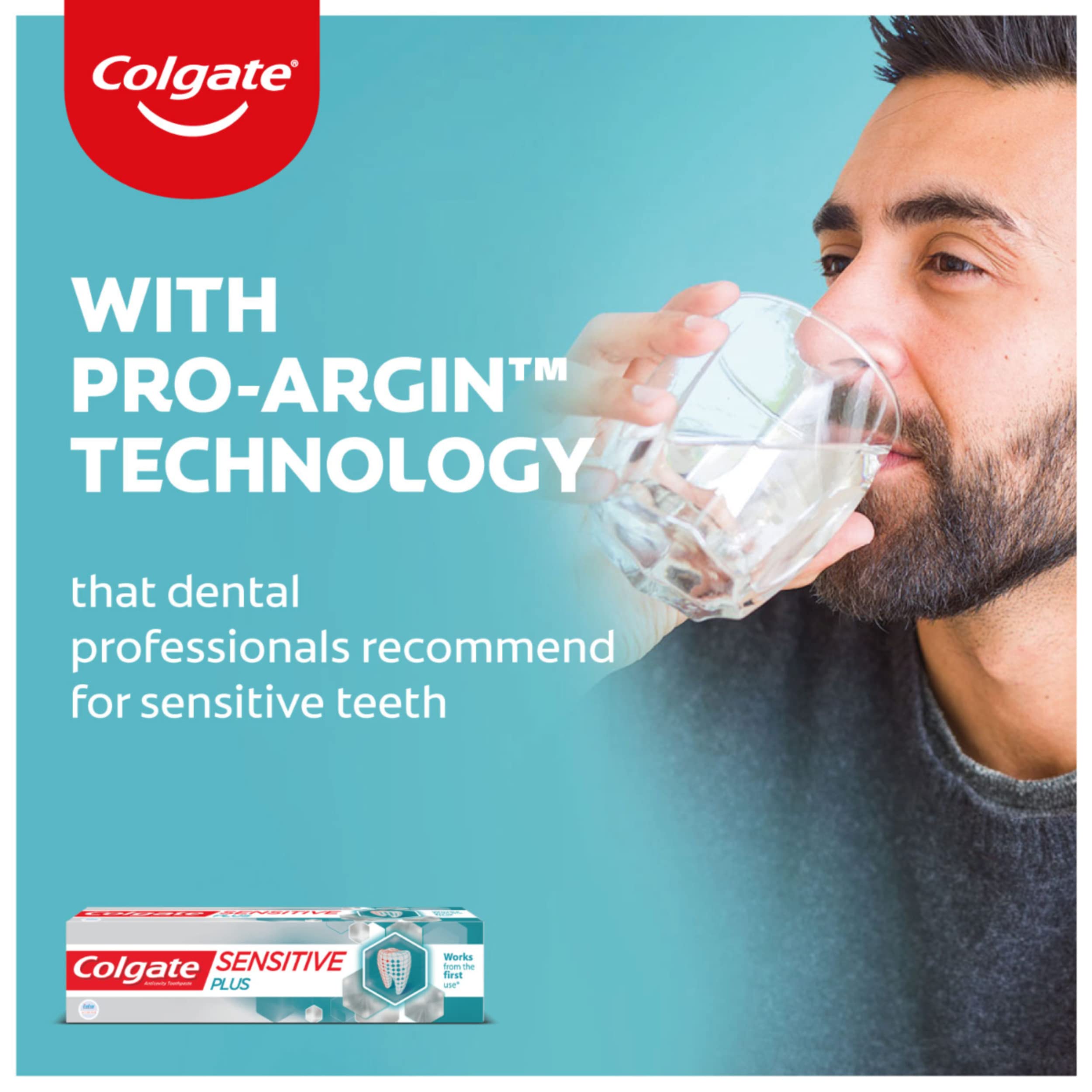 Colgate Sensitive Plus Sensitivity Relief Toothpaste for sensitive teeth, 210g (Buy 2, Get 1 Free) , with Pro Argin formula for Instant Relief from tooth sensitivity – view 4