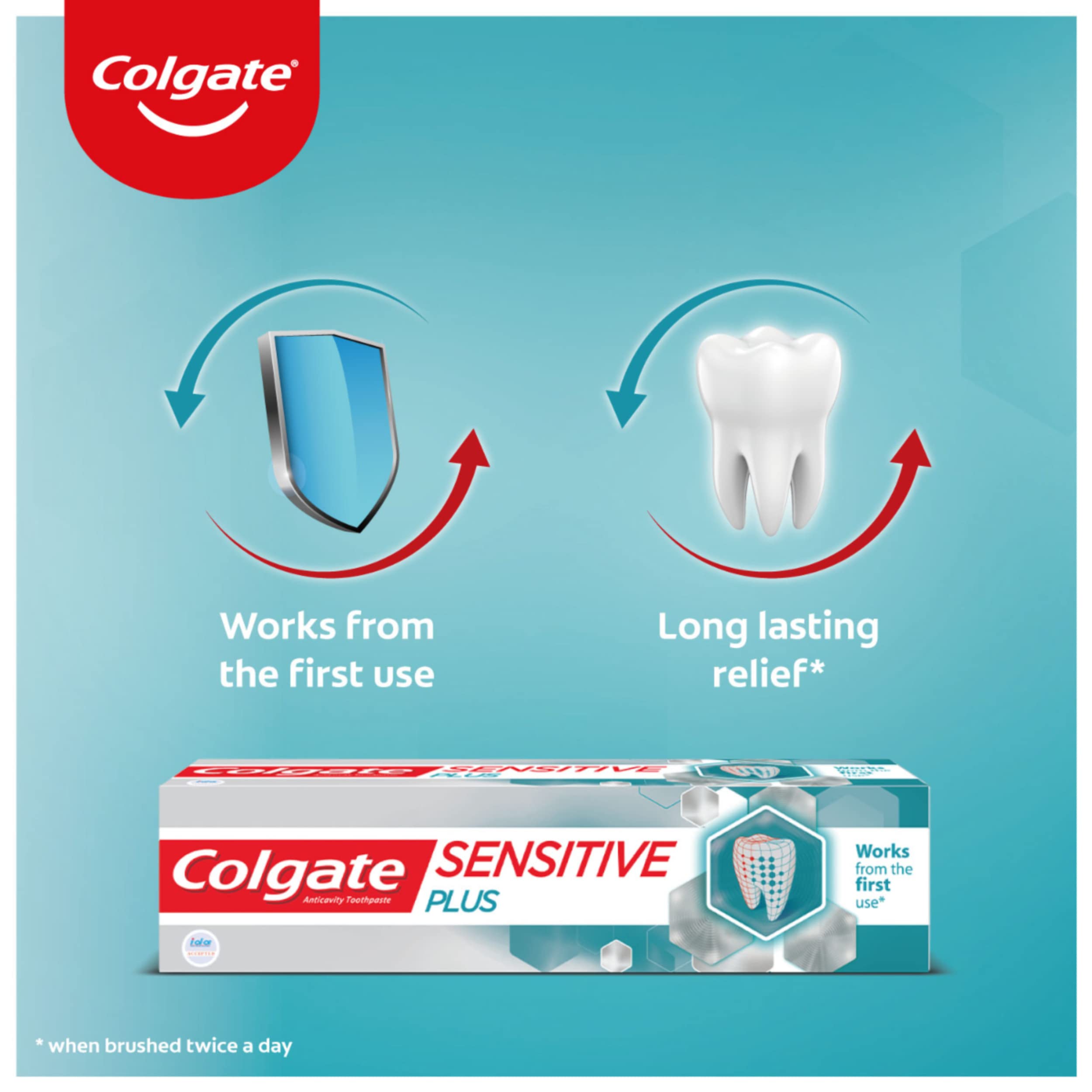 Colgate Sensitive Plus Sensitivity Relief Toothpaste for sensitive teeth, 210g (Buy 2, Get 1 Free) , with Pro Argin formula for Instant Relief from tooth sensitivity – view 7