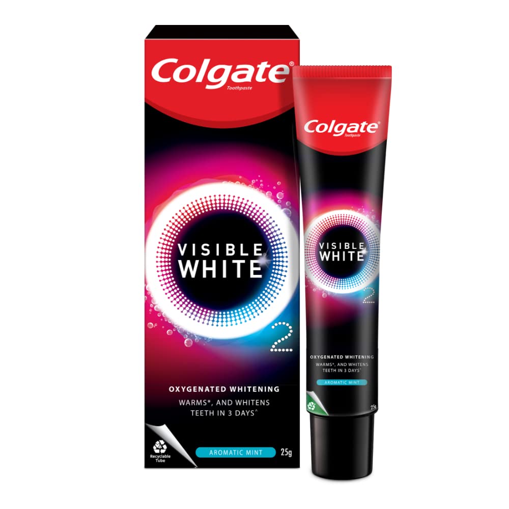 Colgate Gentle Enamel Ultra Soft Bristles Manual Toothbrush for adults, 4 Pcs & Colgate Visible White O2, Teeth Whitening Toothpaste, Aromatic Mint, 25g – view 5