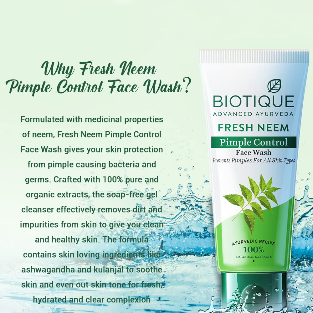 Biotique Fresh Neem Pimple Control Face Wash – view 2