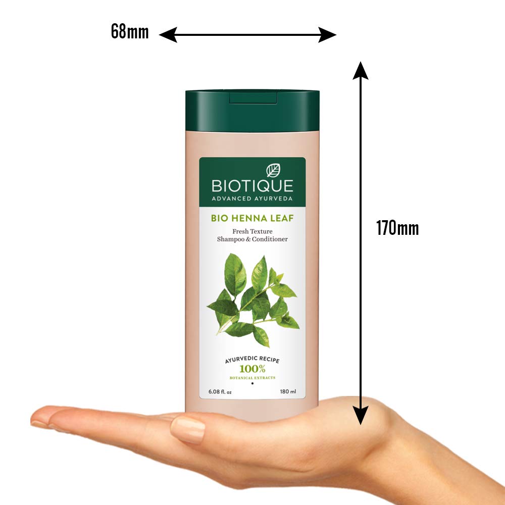 Biotique Bio Henna Leaf Fresh Texture Shampoo & Conditioner, 180 ml – view 3