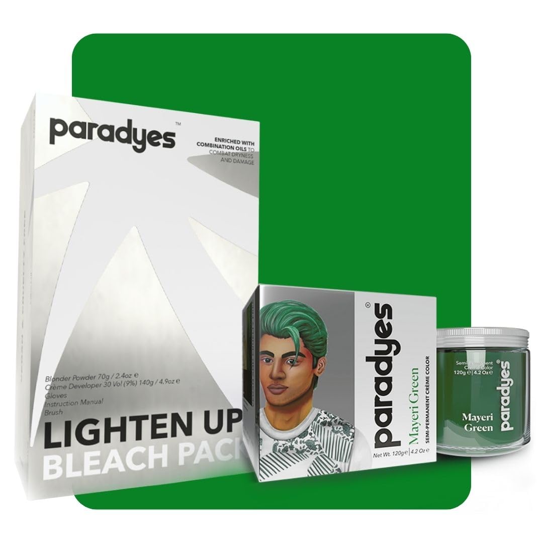Paradyes semi-permanent burgundy hair colour kit with bleach accessories