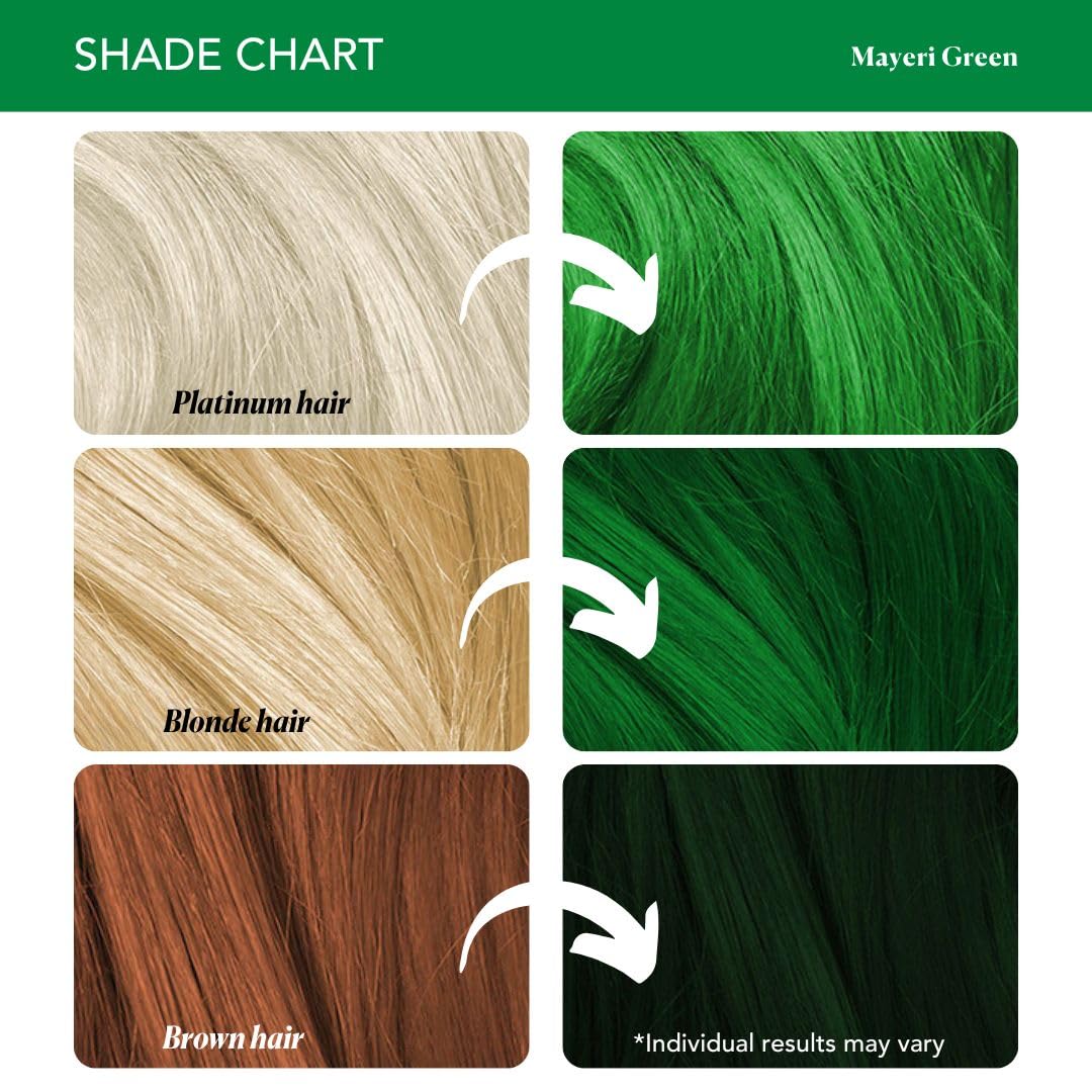 Paradyes Semi-permanent Mayeri Green DIY Conditioner Based Hair Colour 120 gm and Lighten Up! Bleach Pack 30 Vol. for all Hair Types – view 7