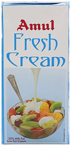 Amul Fresh Cream 1 liter pack in liquid form