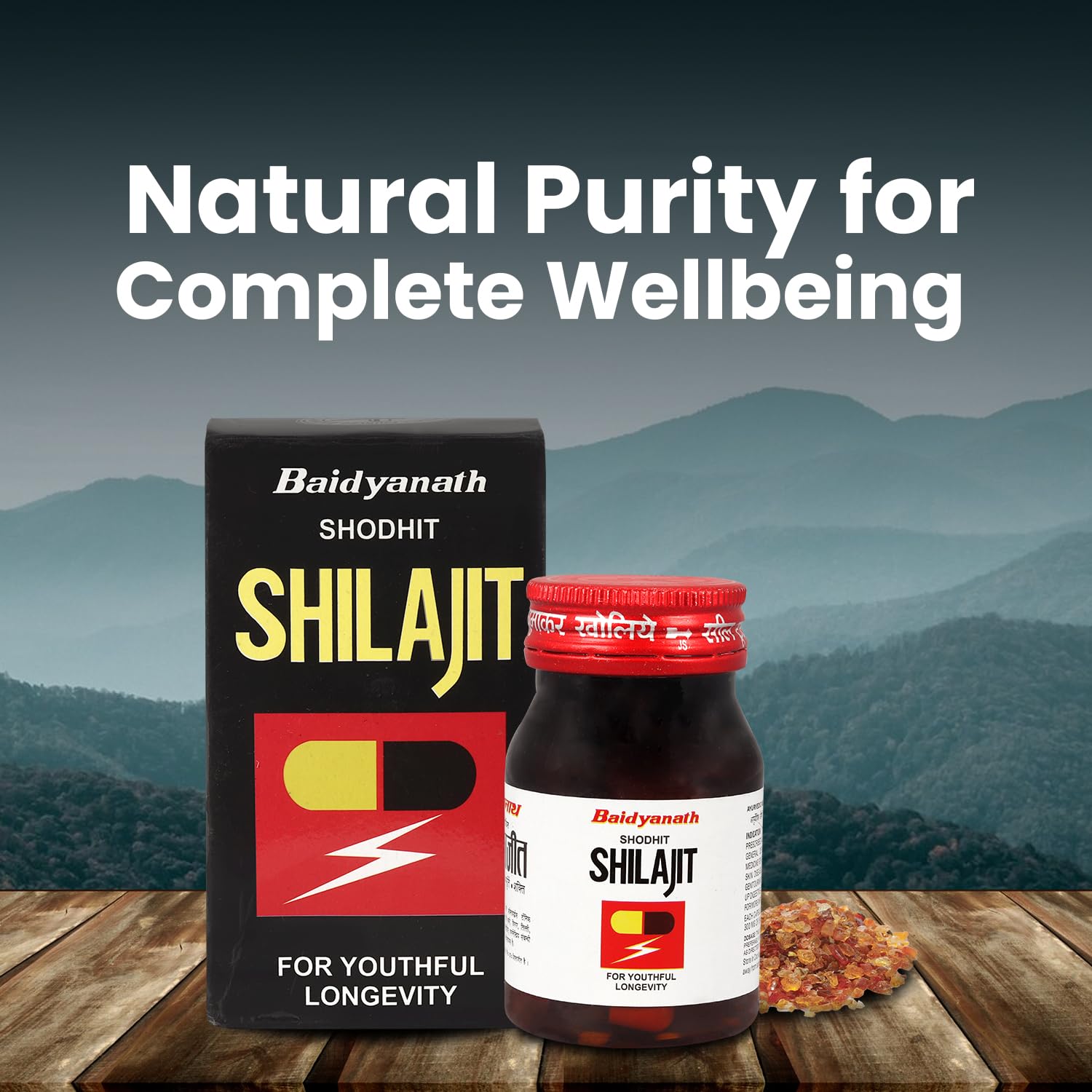 Baidyanath Shodhit Shilajit Capsules (30 Capsules) – view 2