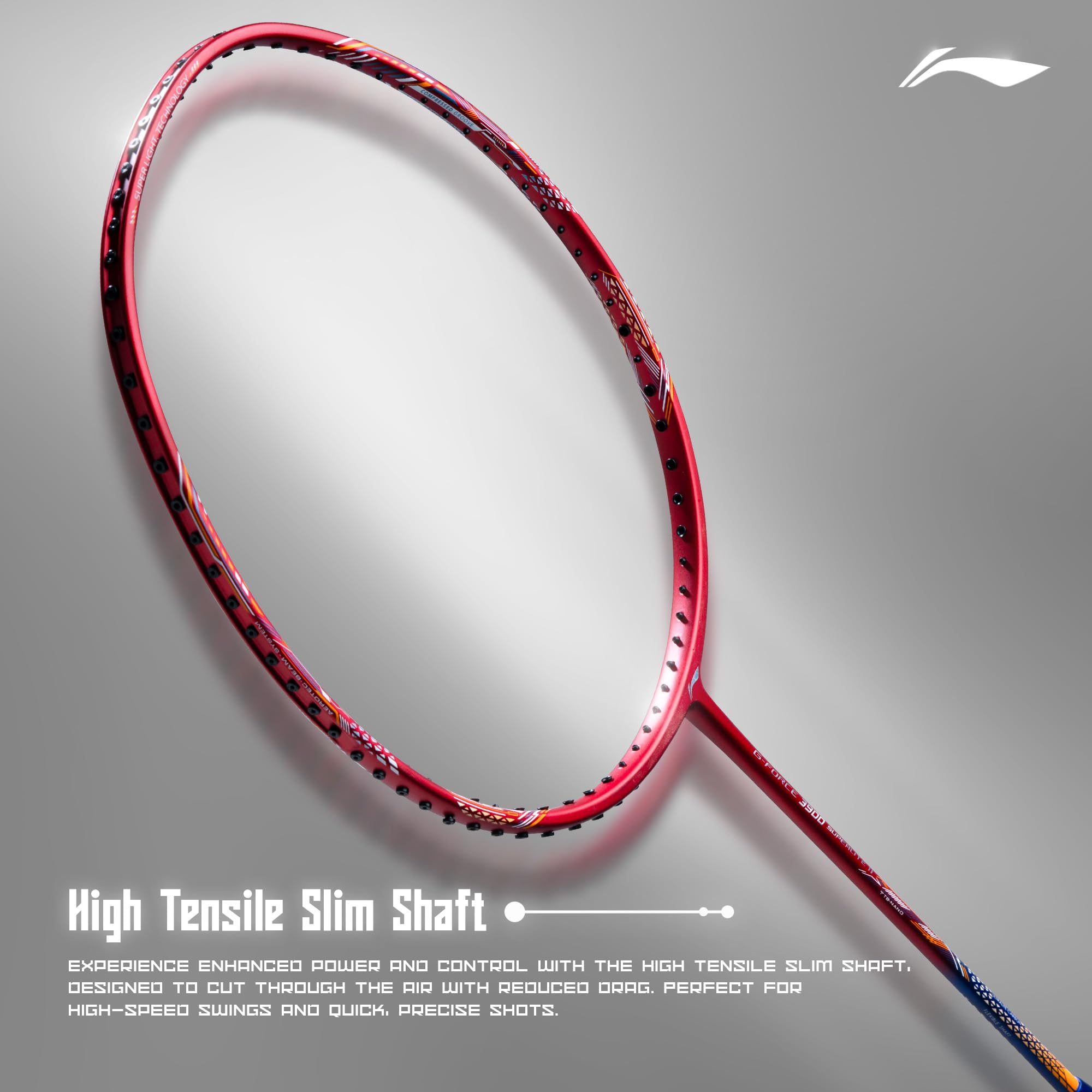 Li-Ning Li-Ning G-Force 3800 II Superlite Strung Badminton Racket with Full Cover – view 3