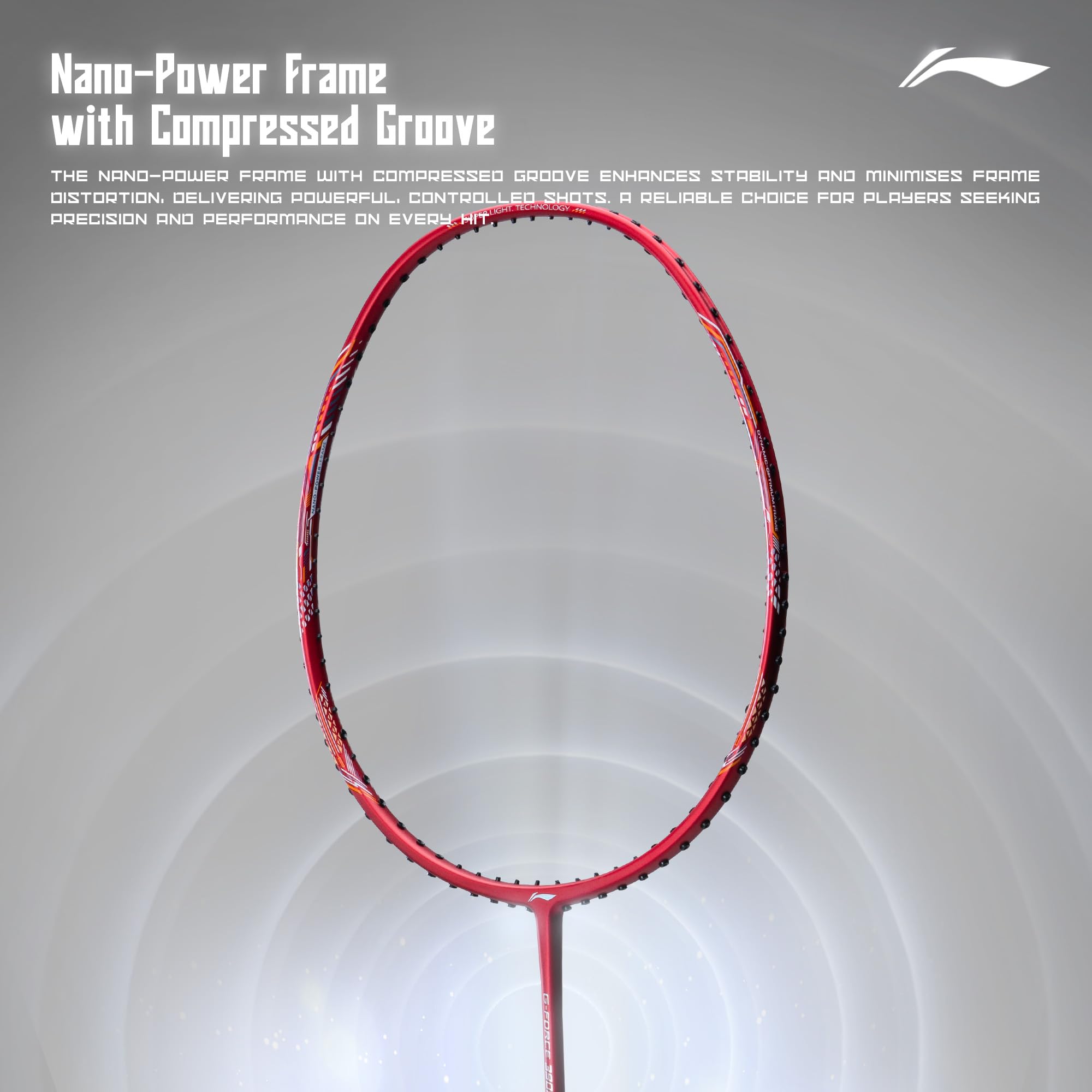 Li-Ning Li-Ning G-Force 3800 II Superlite Strung Badminton Racket with Full Cover – view 4