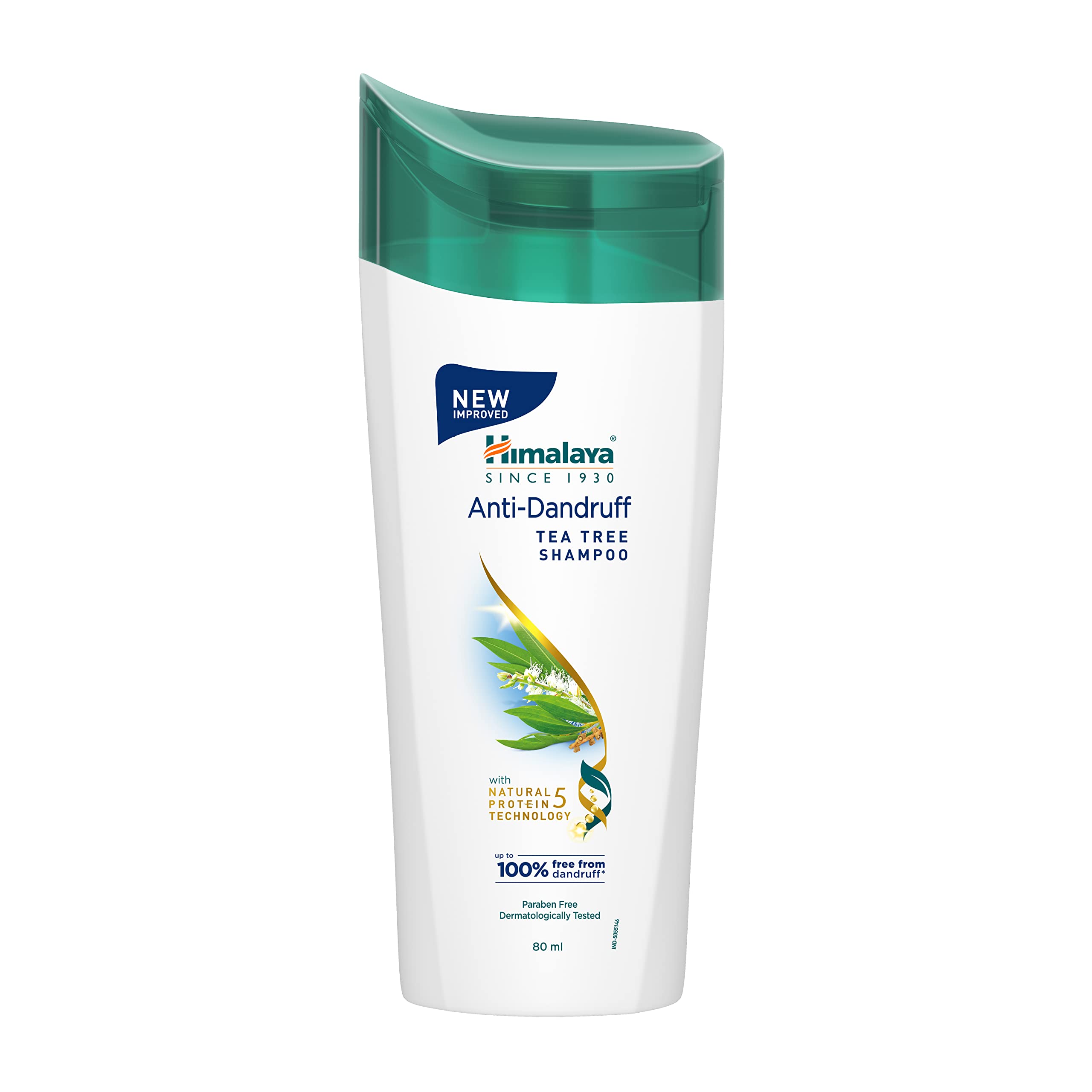 Himalaya tea tree anti-dandruff shampoo bottle with aloe vera formula