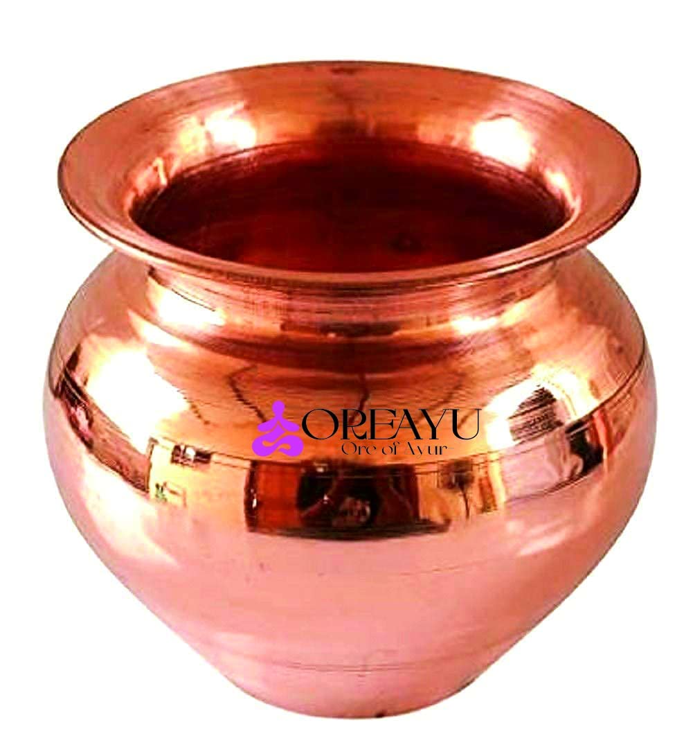 OREAYU Sri Sai Charan Arpan Pooja Copper Lota 400ml