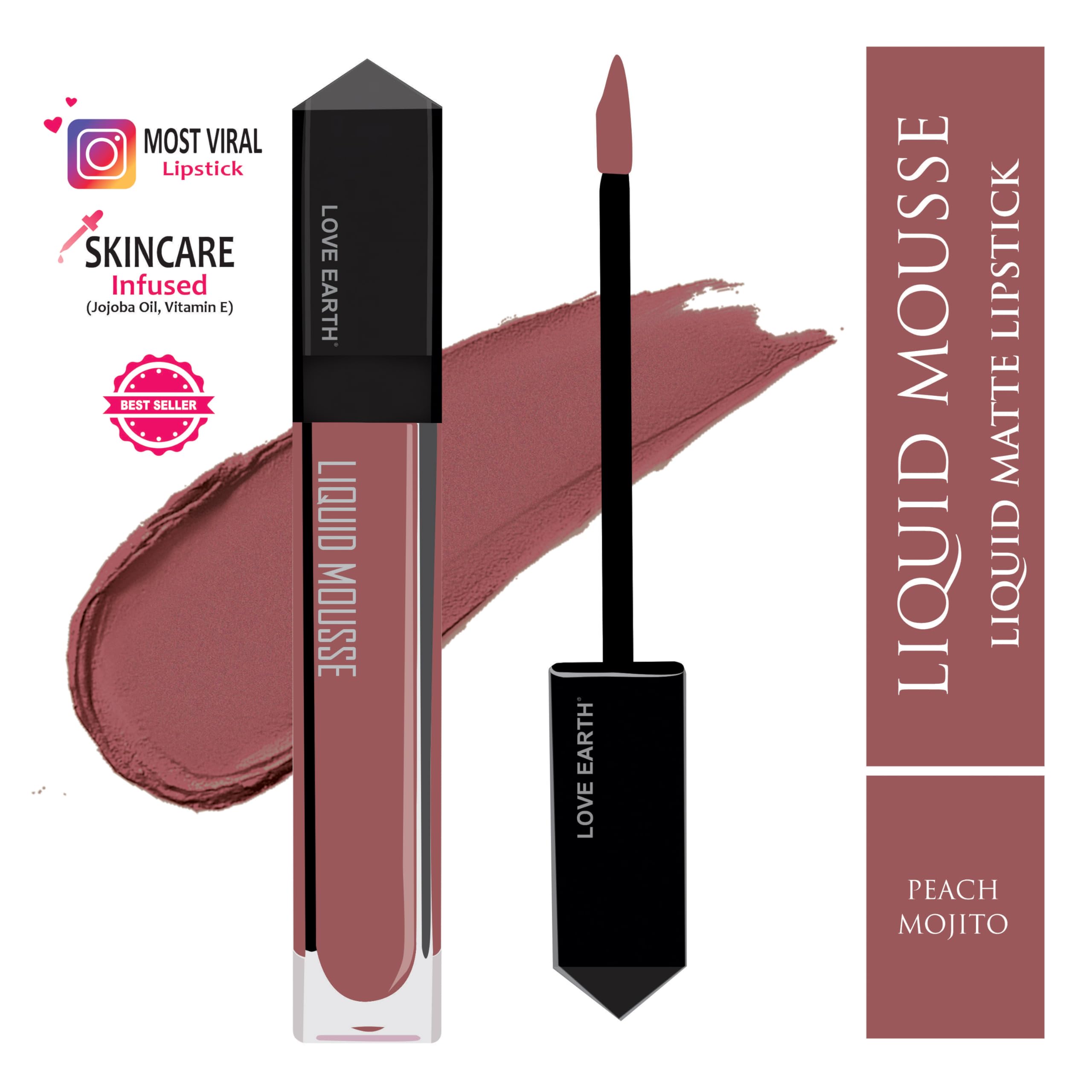 Love Earth Liquid Mousse Lipstick - Peach Mojito Matte Finish – view 2