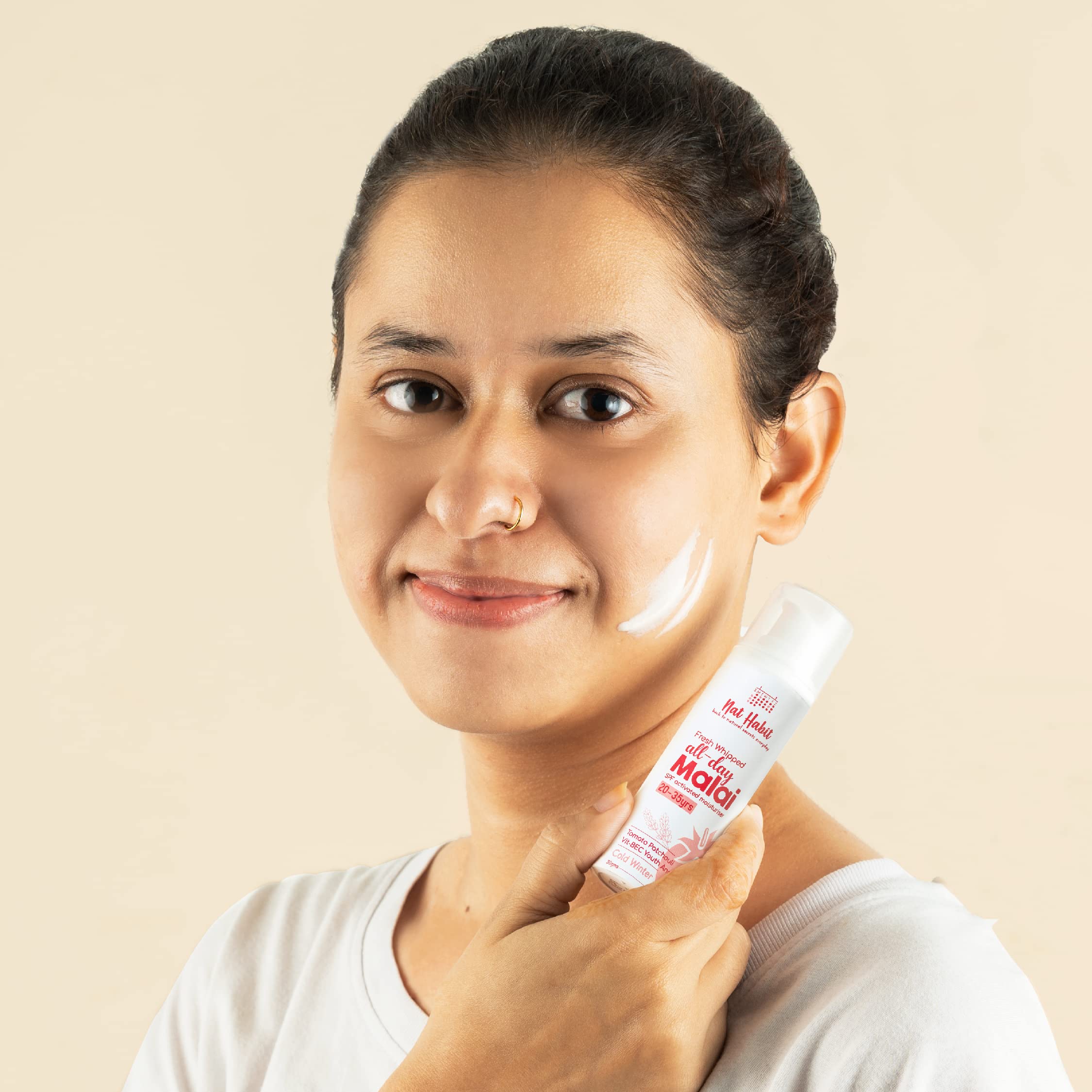 Nat Habit Fresh Whipped Tomato Patchouli Vit-B E C Youth Anchor All Day Face Malai Cream For Cold Winter Weather, Whipped With Raw Milk & Washed Ghee (20-35 Years) 30g – view 8