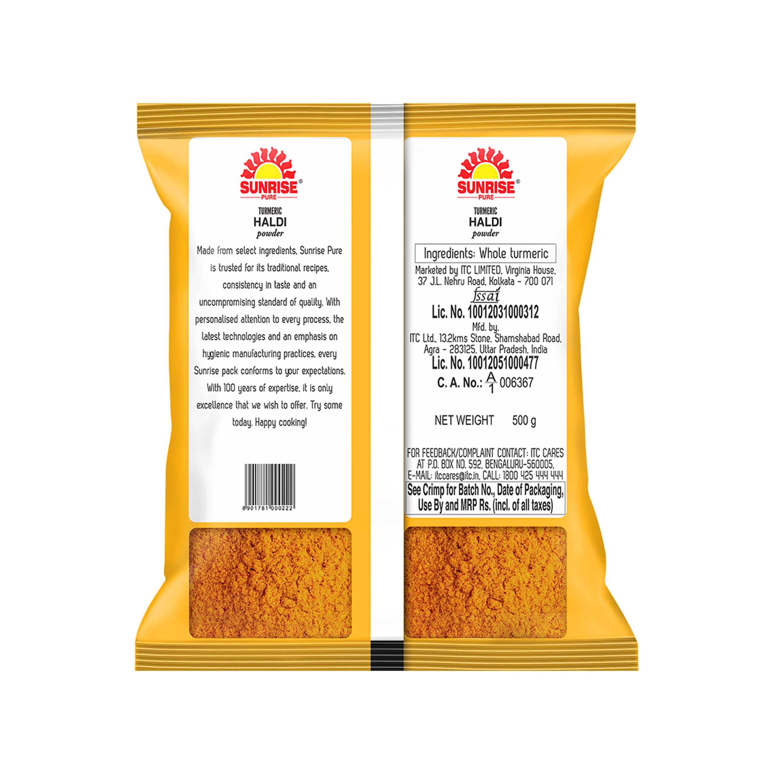 Sunrise Pure, Turmeric Powder - 500 grams (Pouch) – view 2