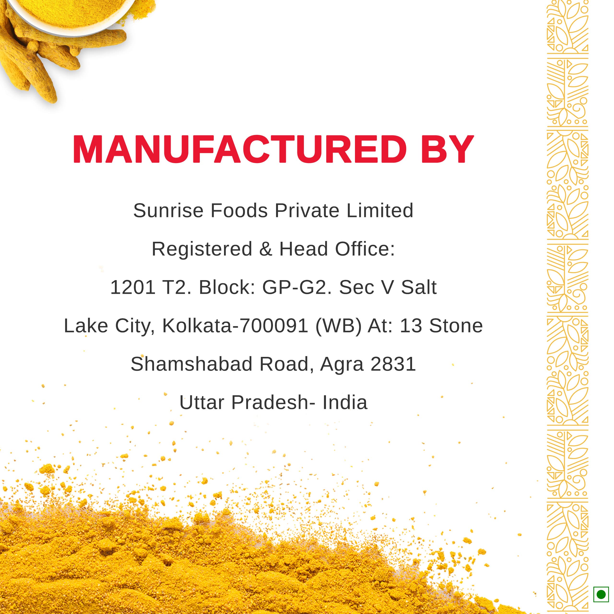 Sunrise Pure, Turmeric Powder - 500 grams (Pouch) – view 6