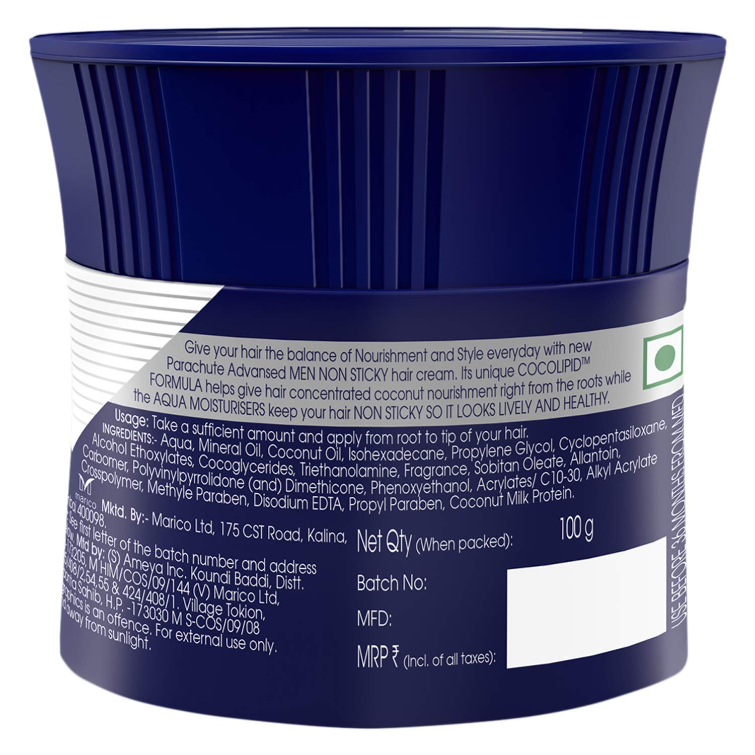 Parachute Advansed Hair Cream For Men, 100ml – view 7