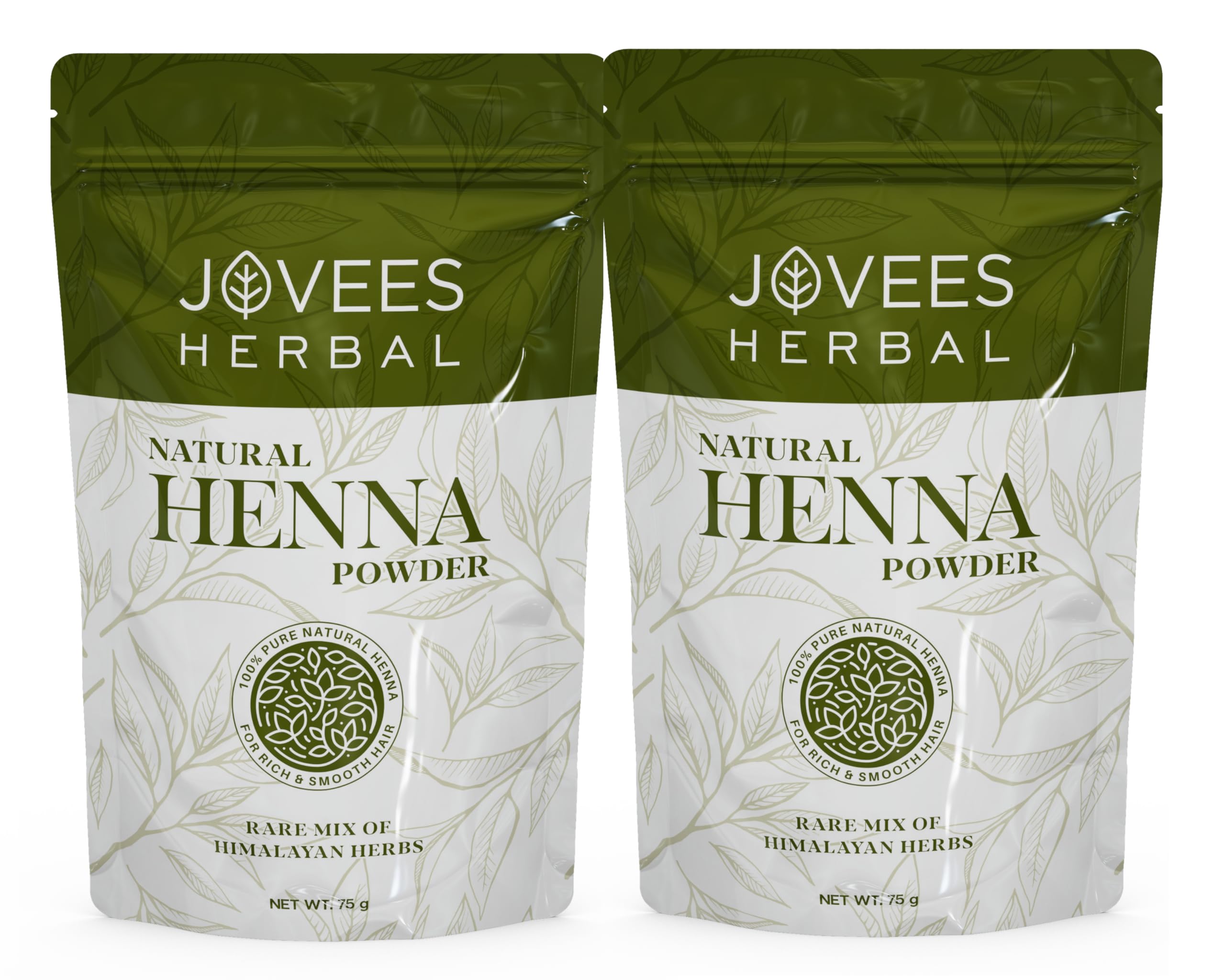 Two packs of Jovees mehandi henna powder for hair care