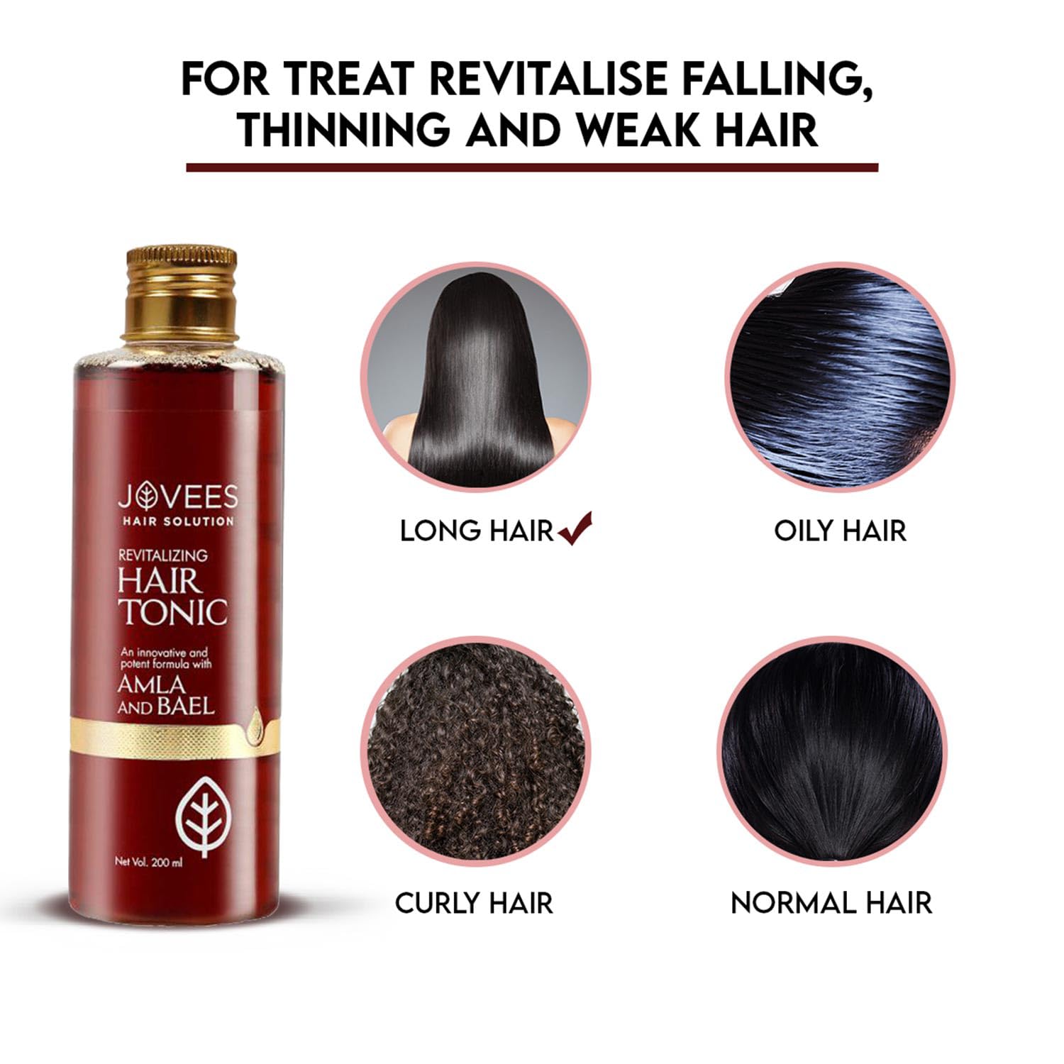 Jovees Herbal Revitalising Amla & Bael Hair Tonic – view 5